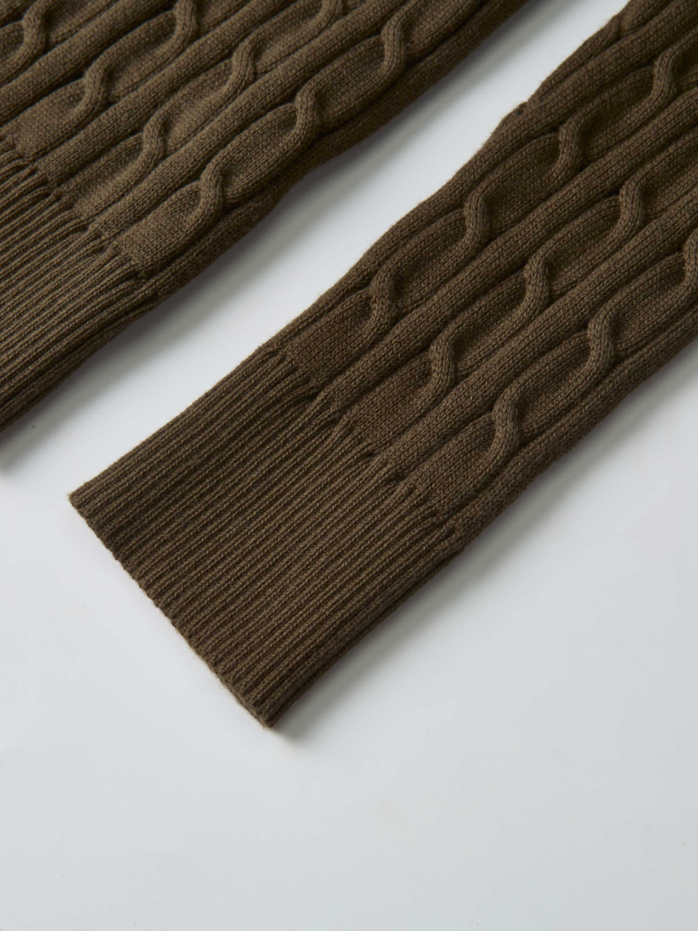 Cable Knit Sweater - Military Brown