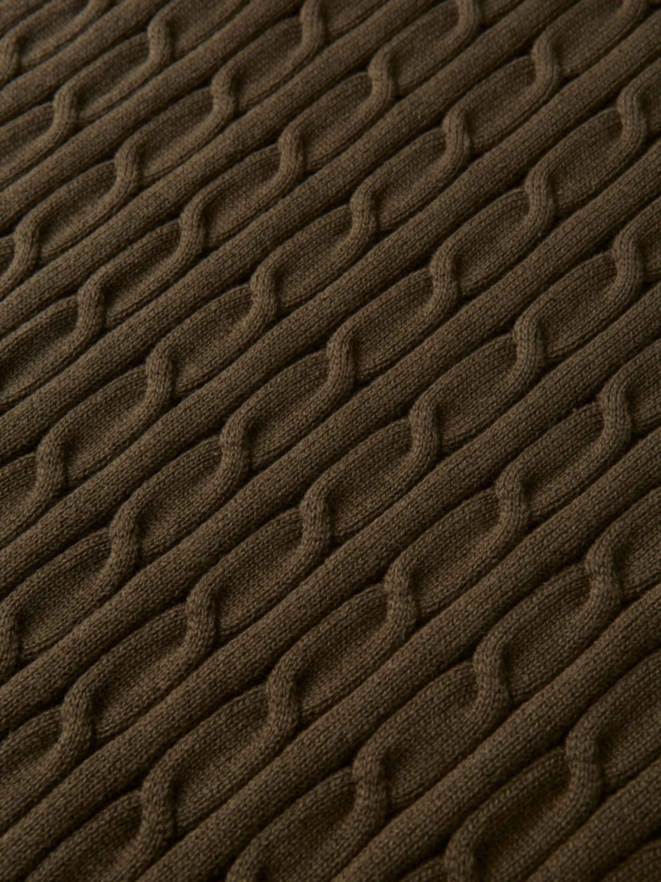 Cable Knit Sweater - Military Brown