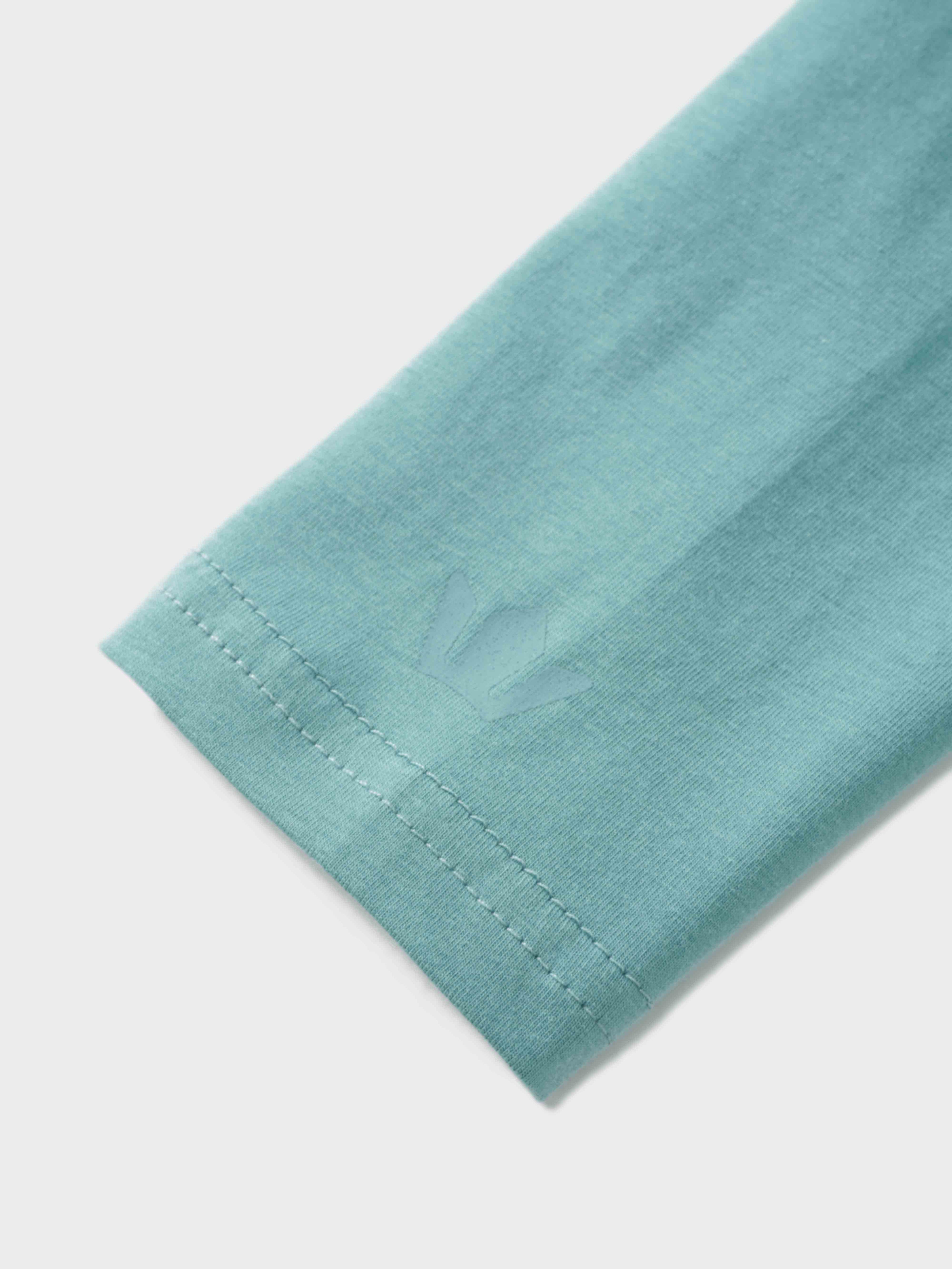 Oversized Rounded Hem T-Shirt-Teal