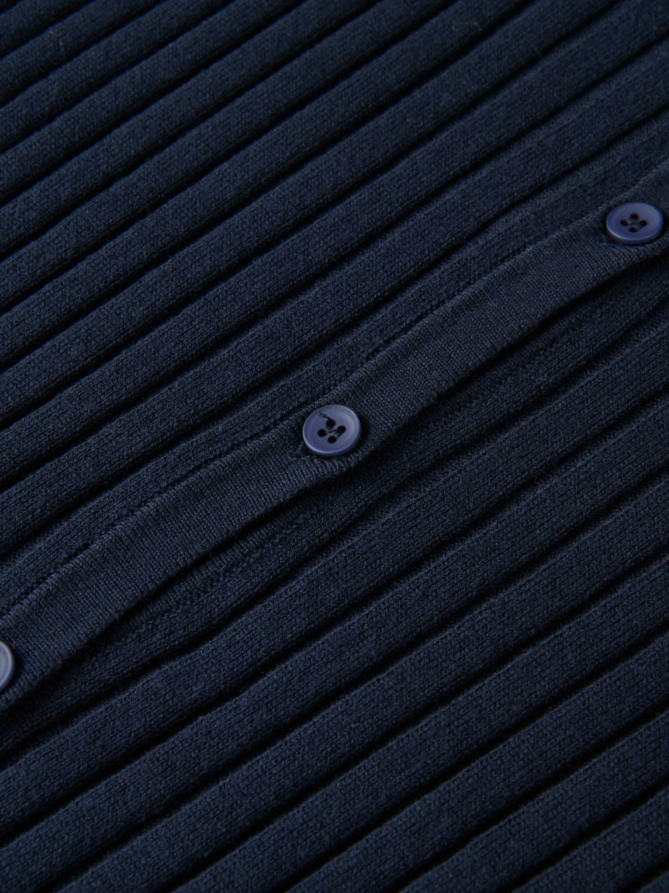 Lightweight Ribbed Cardigan 20"- Navy