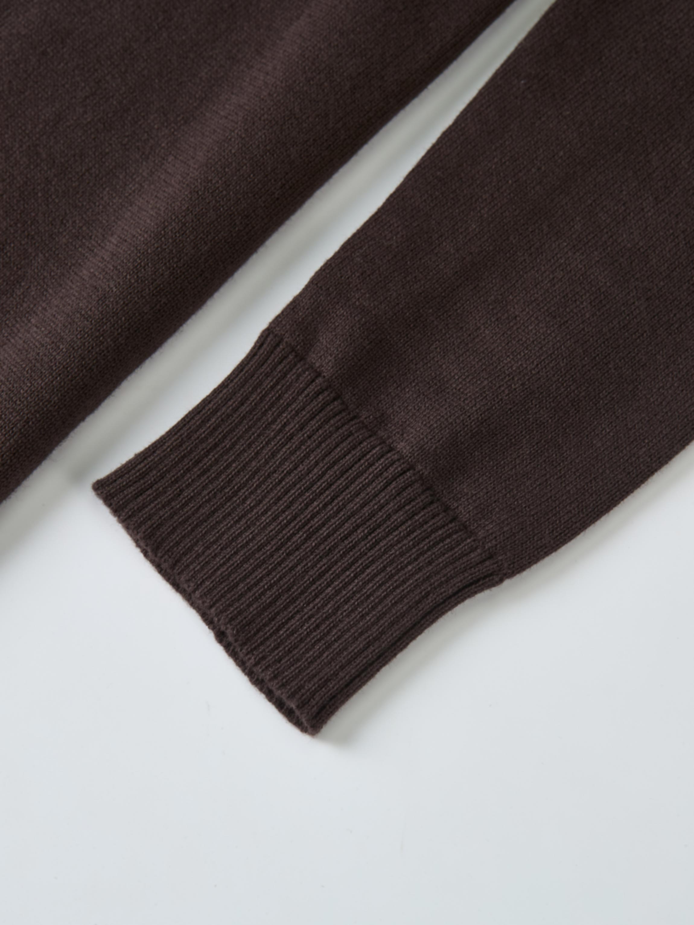 Knit Maxi Polo Dress - Brown