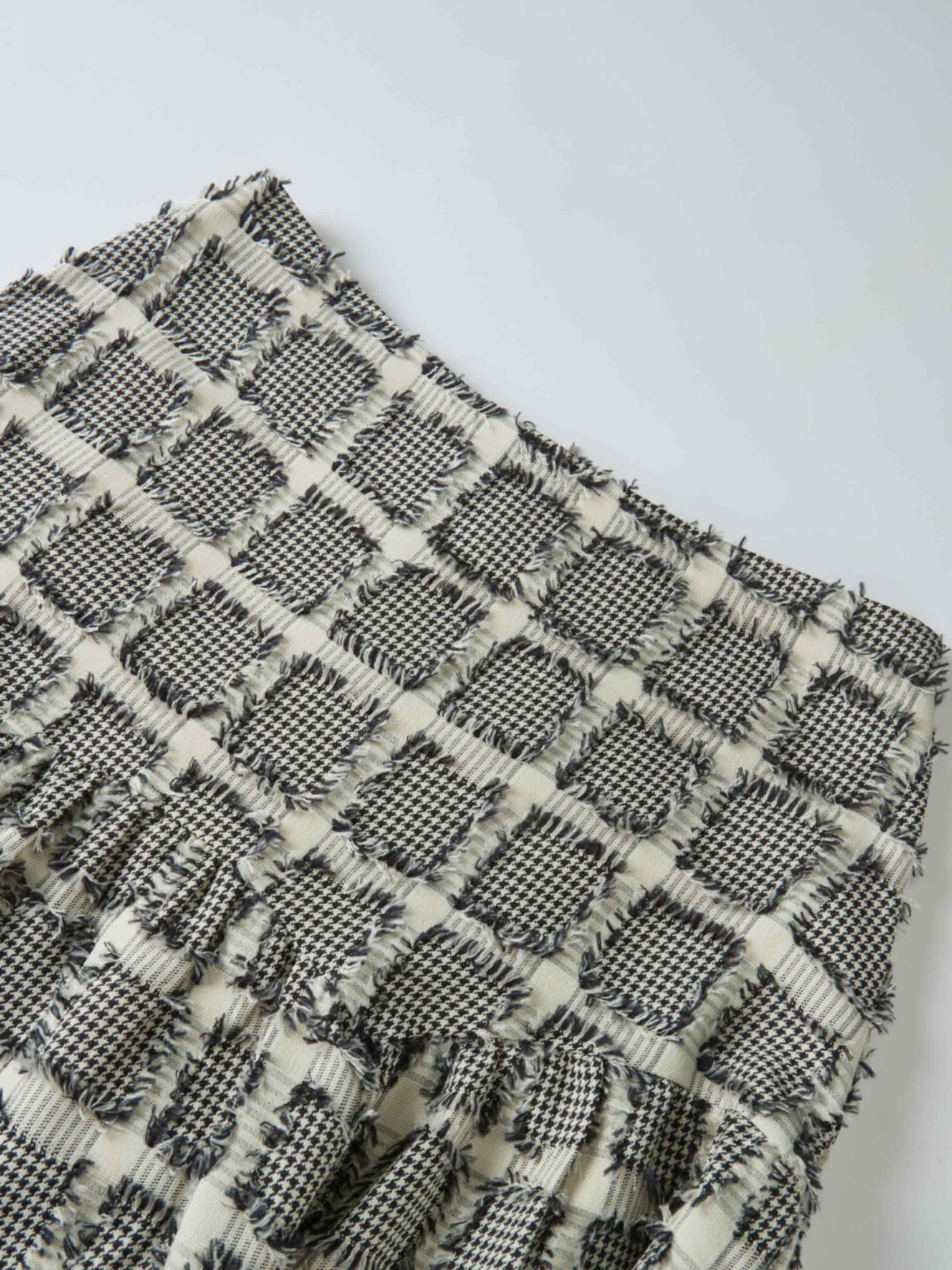Yoke Detail Skirt - Black/White