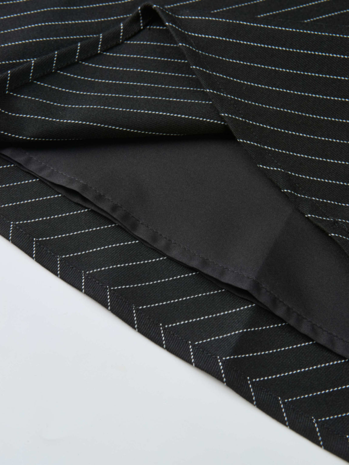 Pinstripe A-Line Skirt - Black Pinstripe