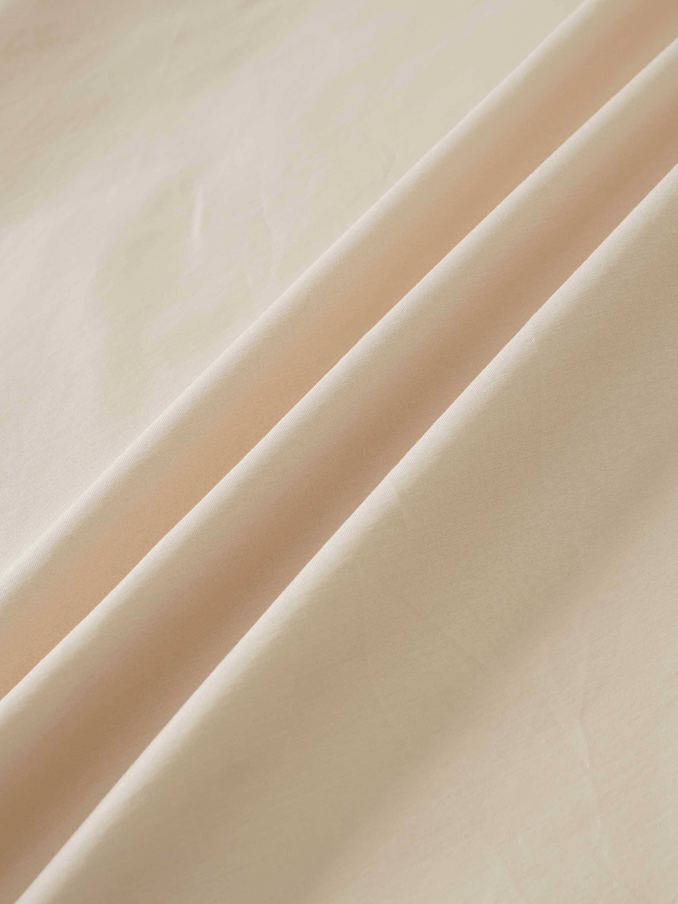 Elastic Back Maxi Cotton Blend Skirt-Bone