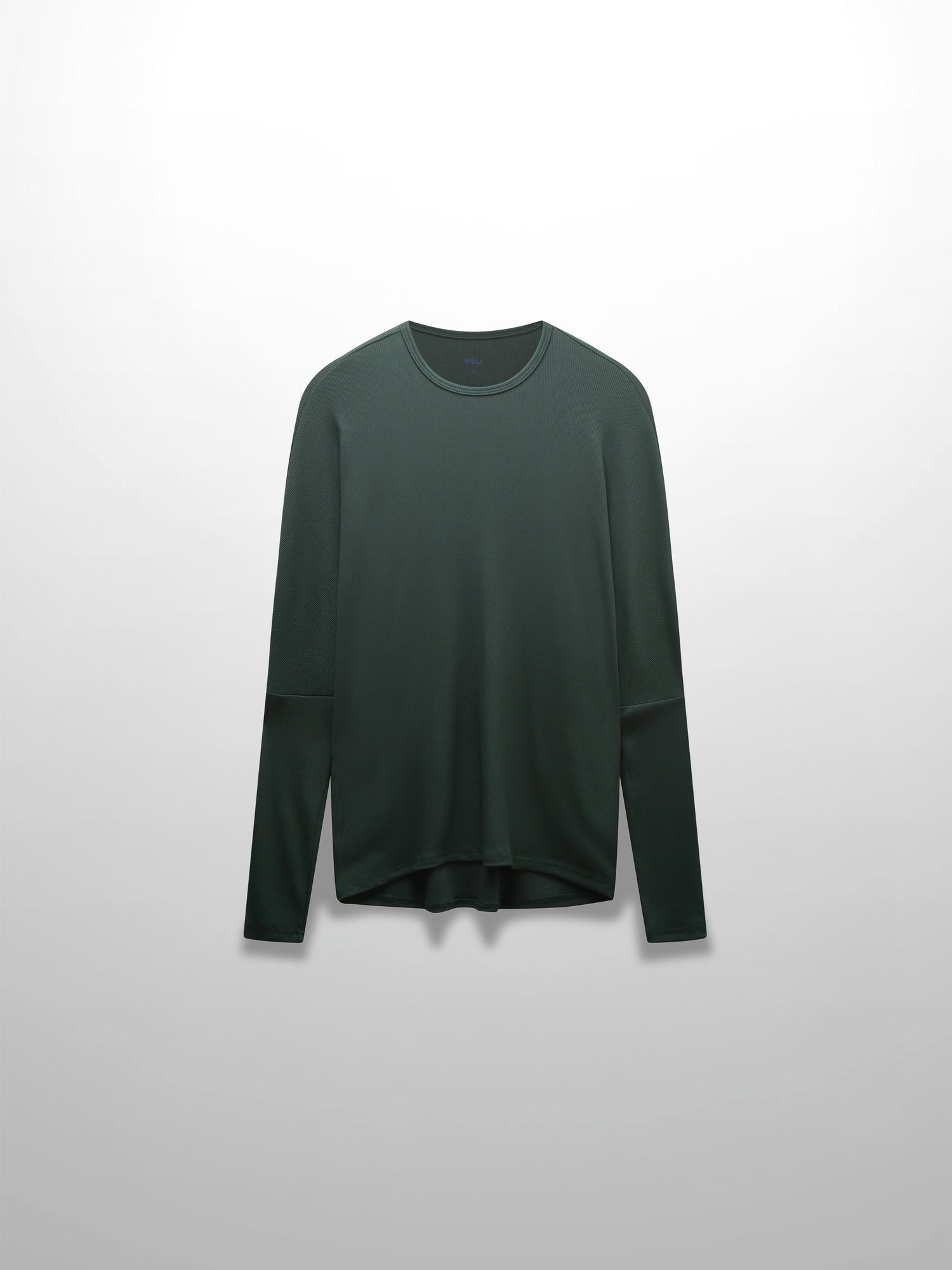 CREW RIBBED DOLMAN-EMERALD GREEN