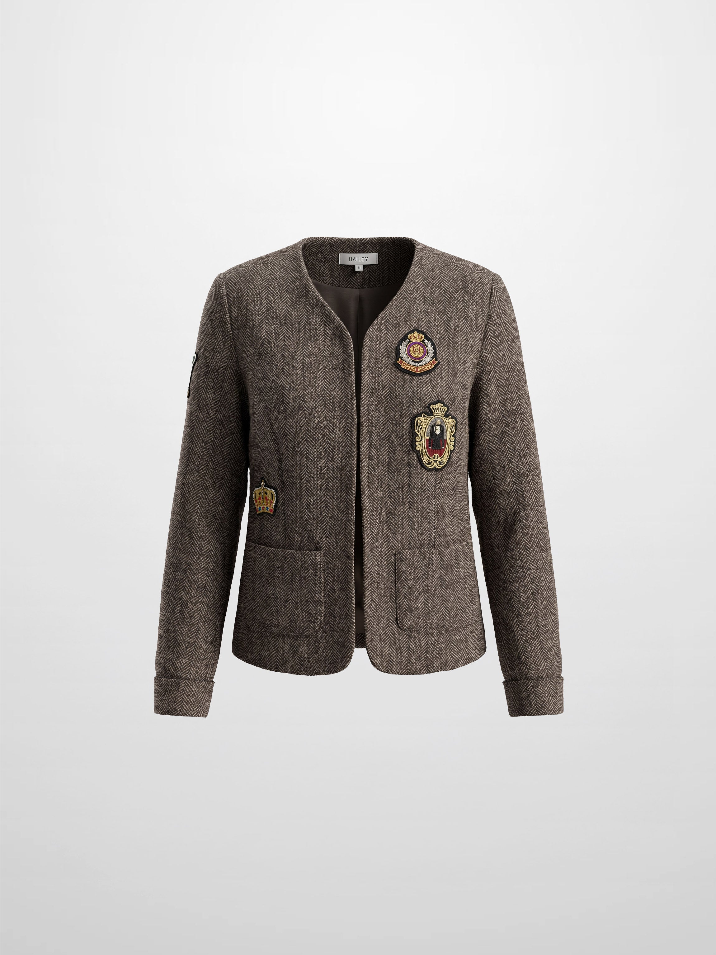 Plaid Boxy Jacket - Brown Plaid