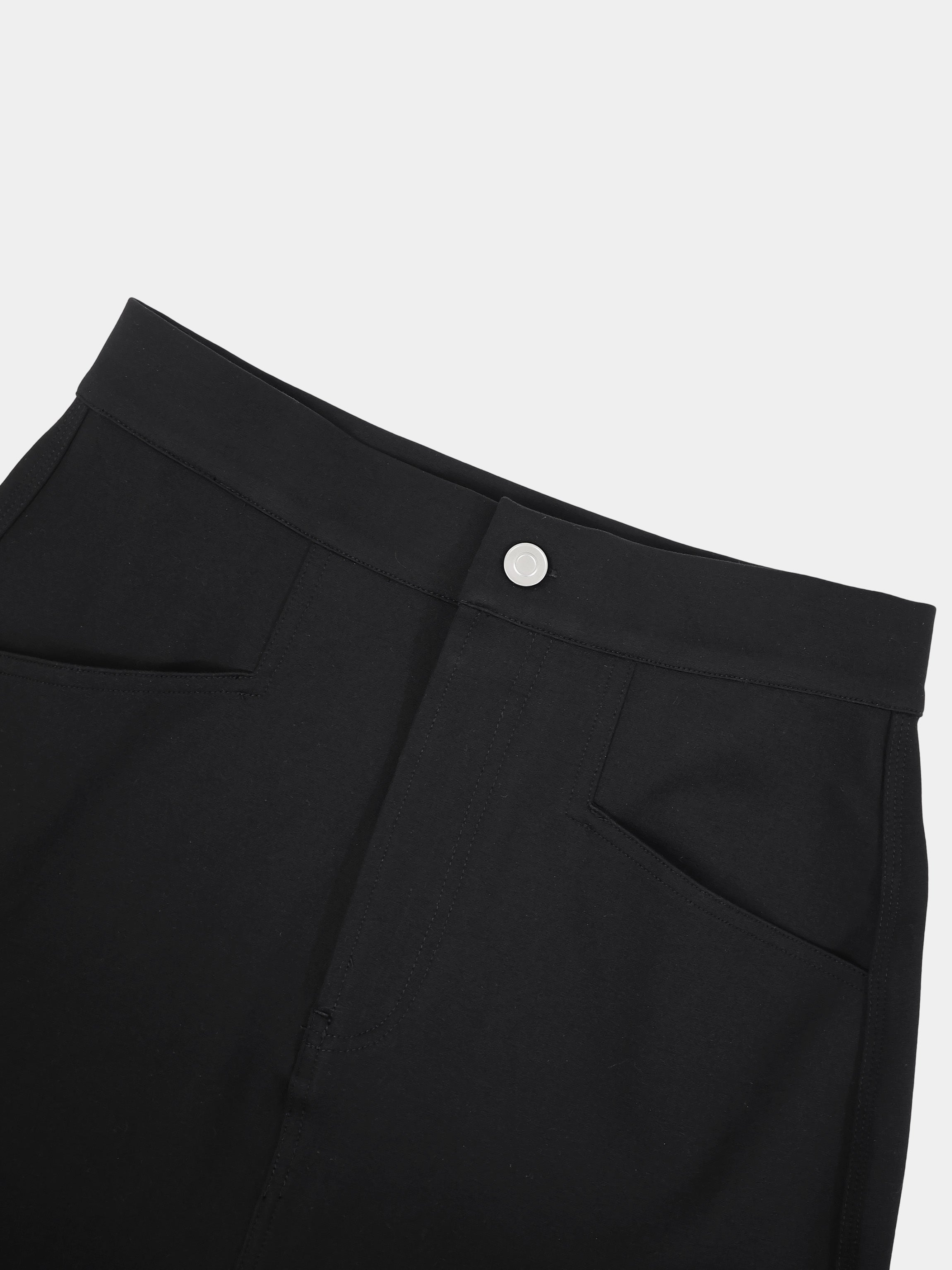 Straight Ponte Maxi Skirt-Black