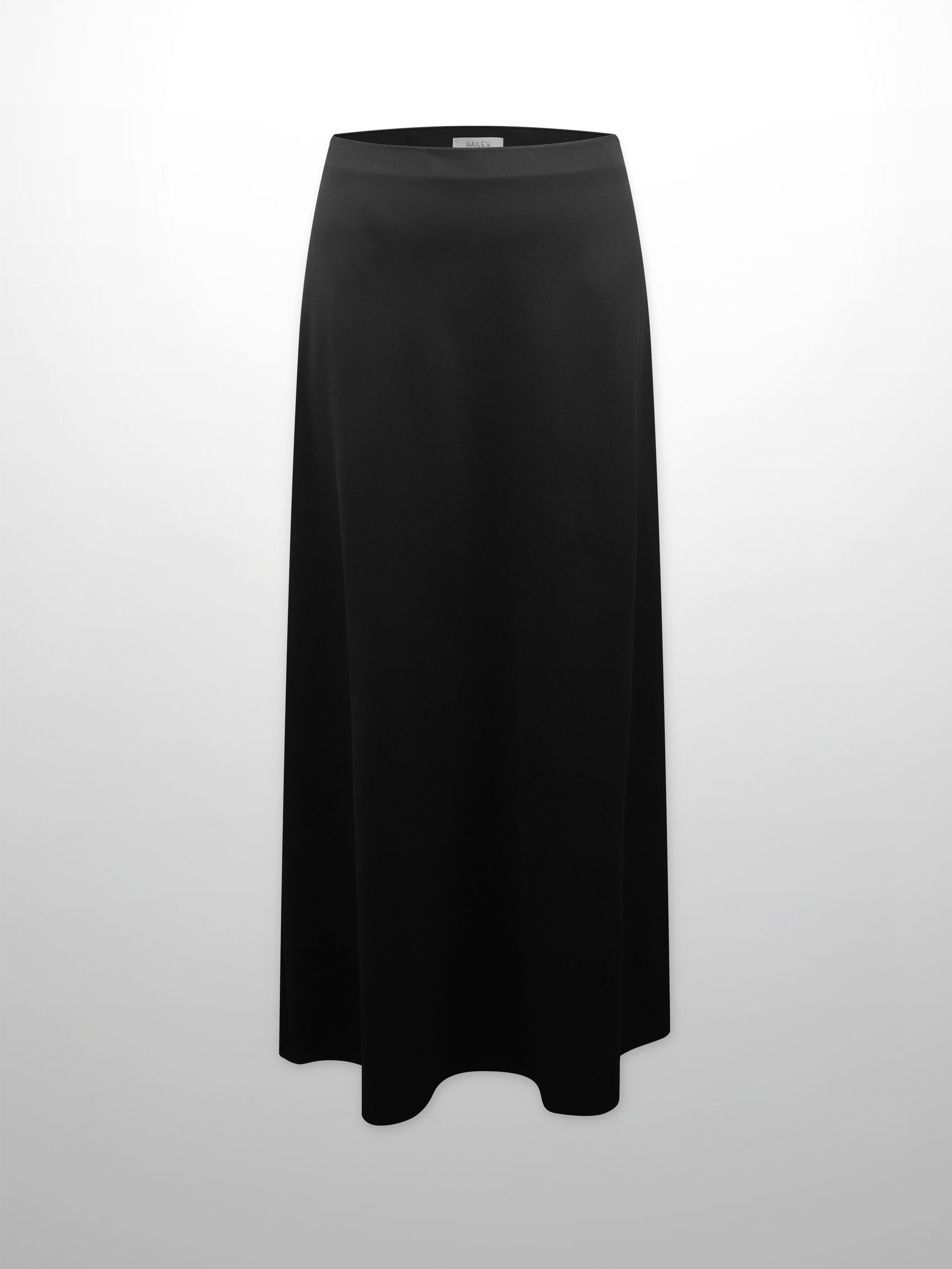 Crepe Slip Skirt-Black