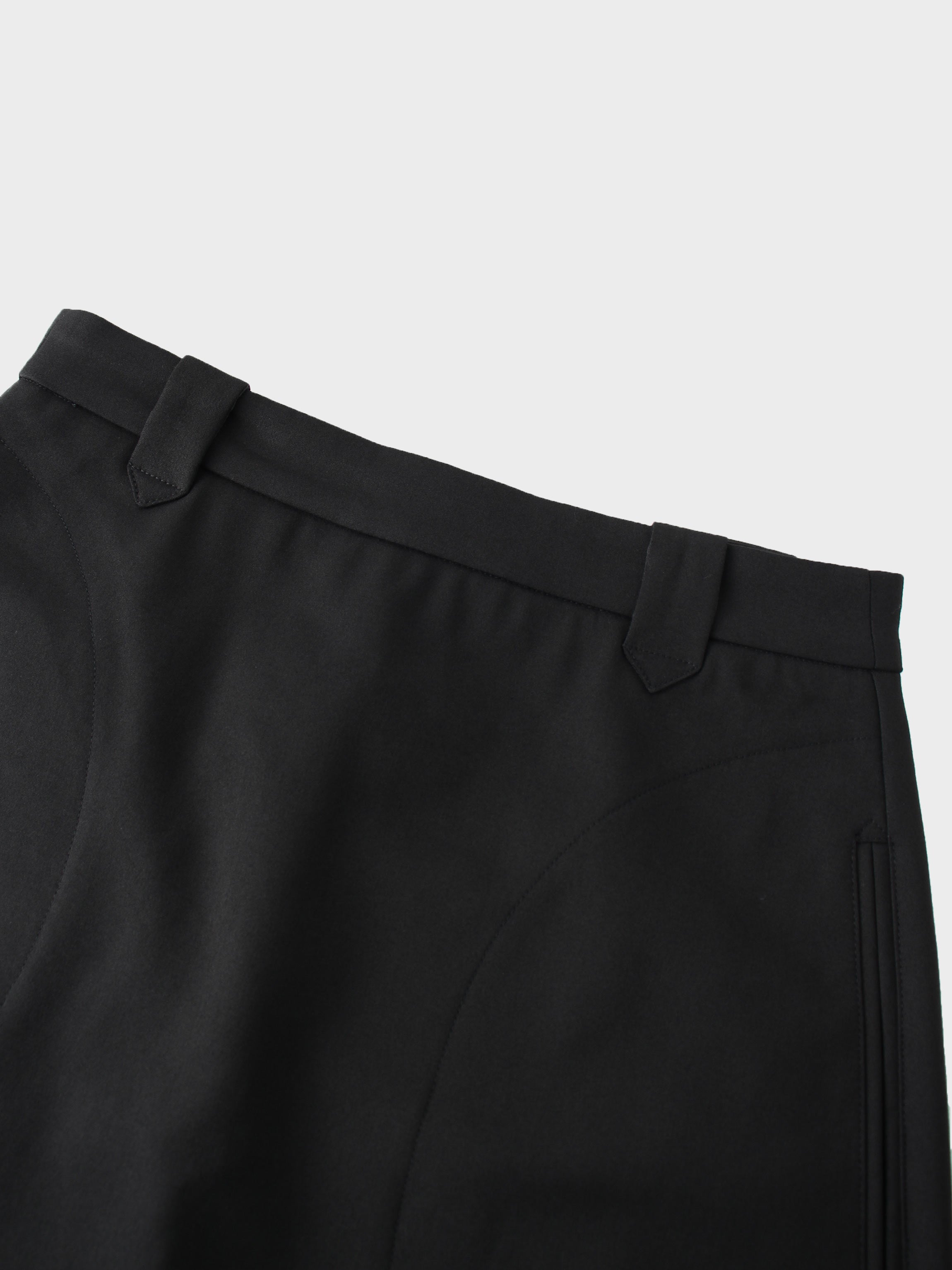 Basic A-Line Skirt-Black