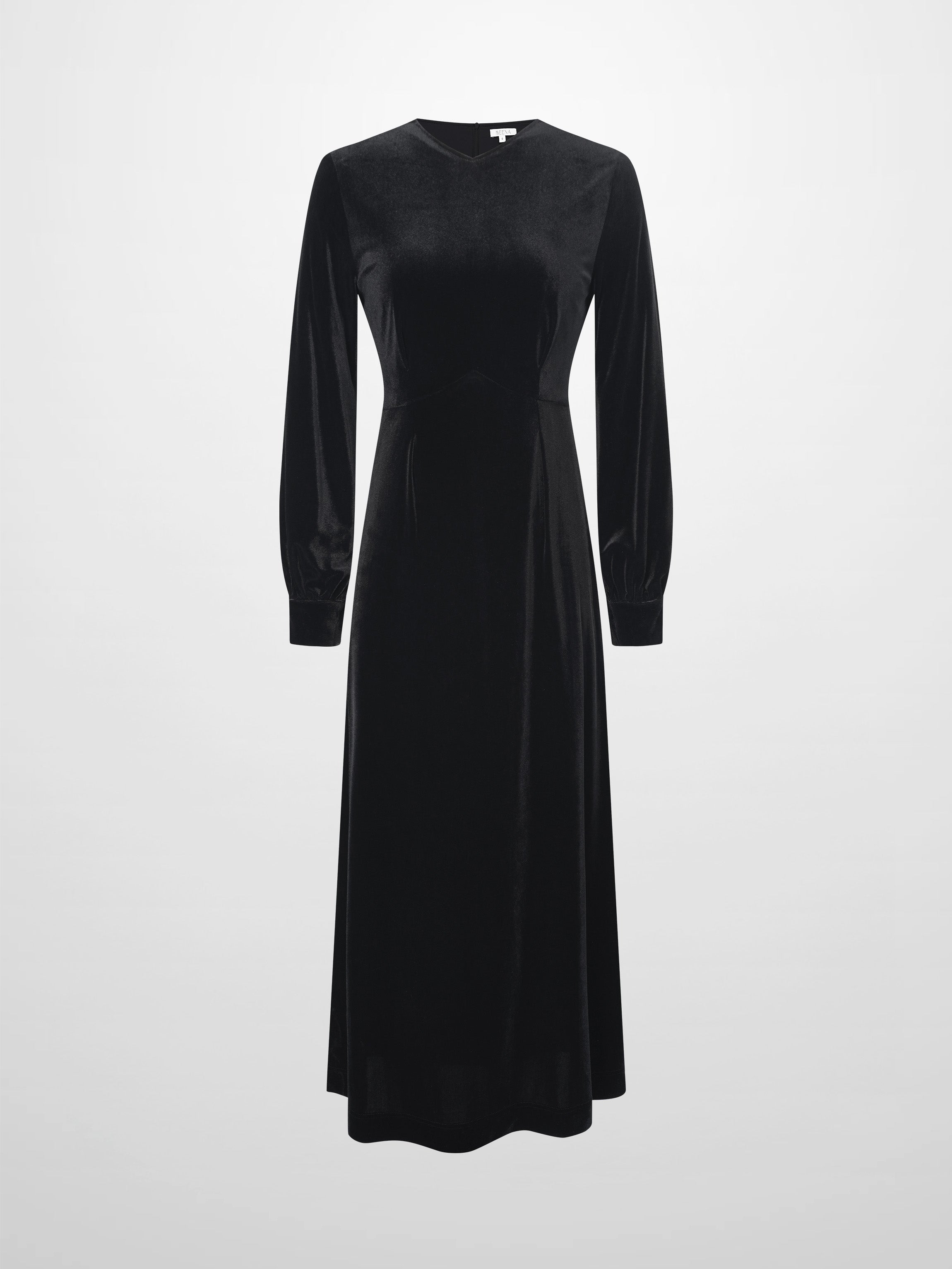 MEENA Women's Velour Empire Waist Long Sleeve Maxi Dress - Size 12 - Black MEENA Women's Velour Empire Waist Long Sleeve Maxi Dress - Size 12 - Black