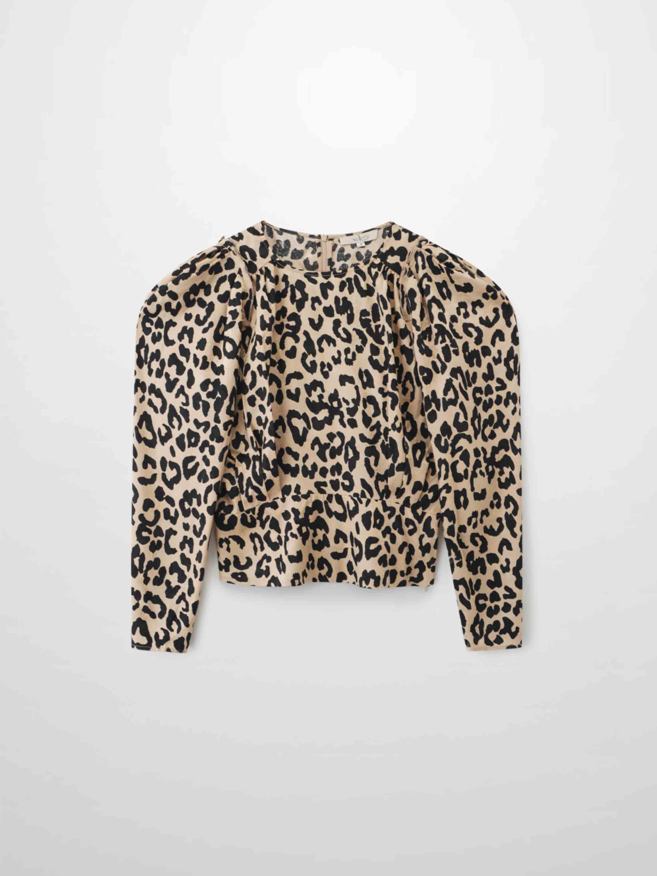 Vintage Blouson Top-Leopard
