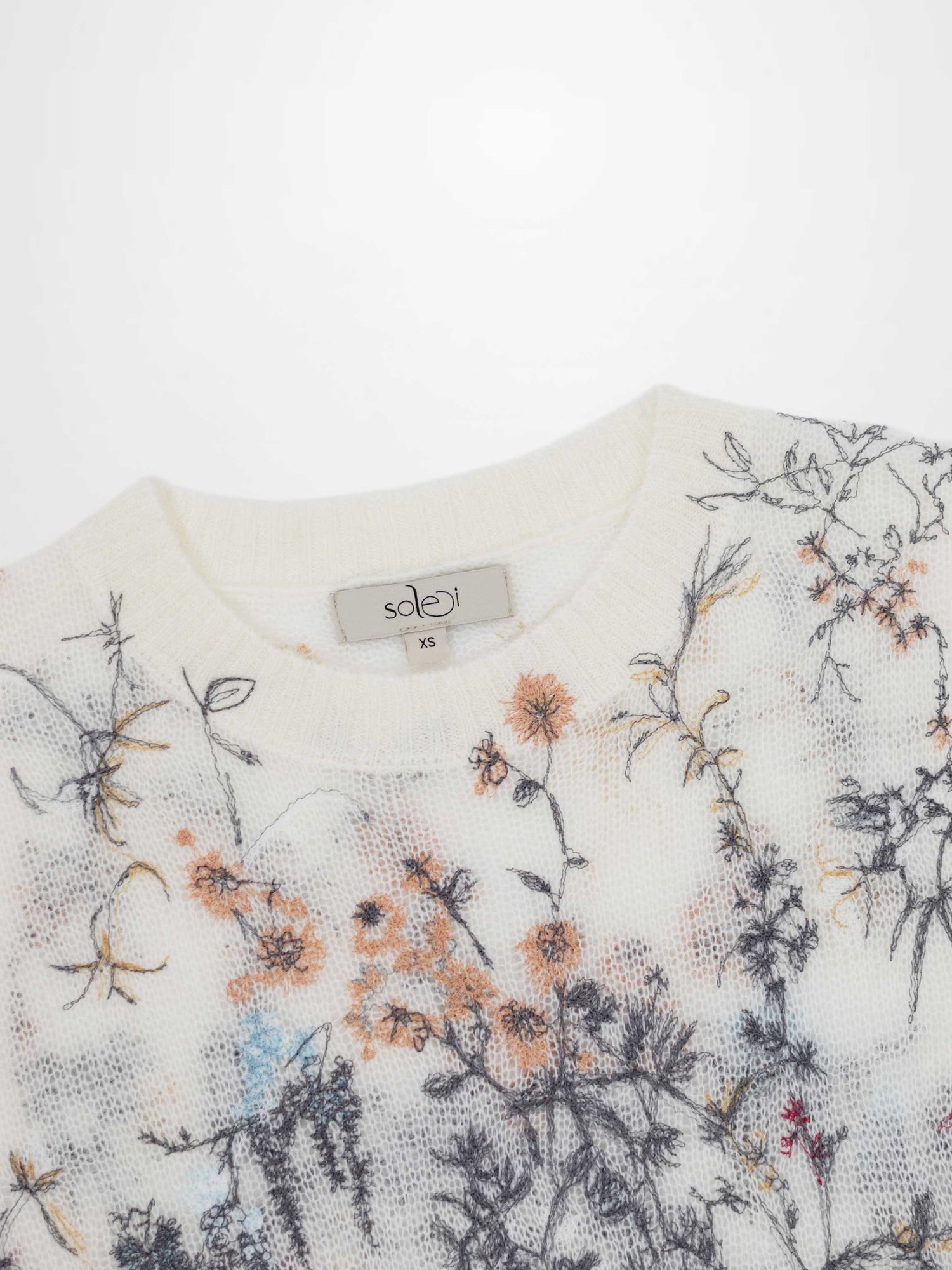 Floral Motif Sweater-Multi Colored