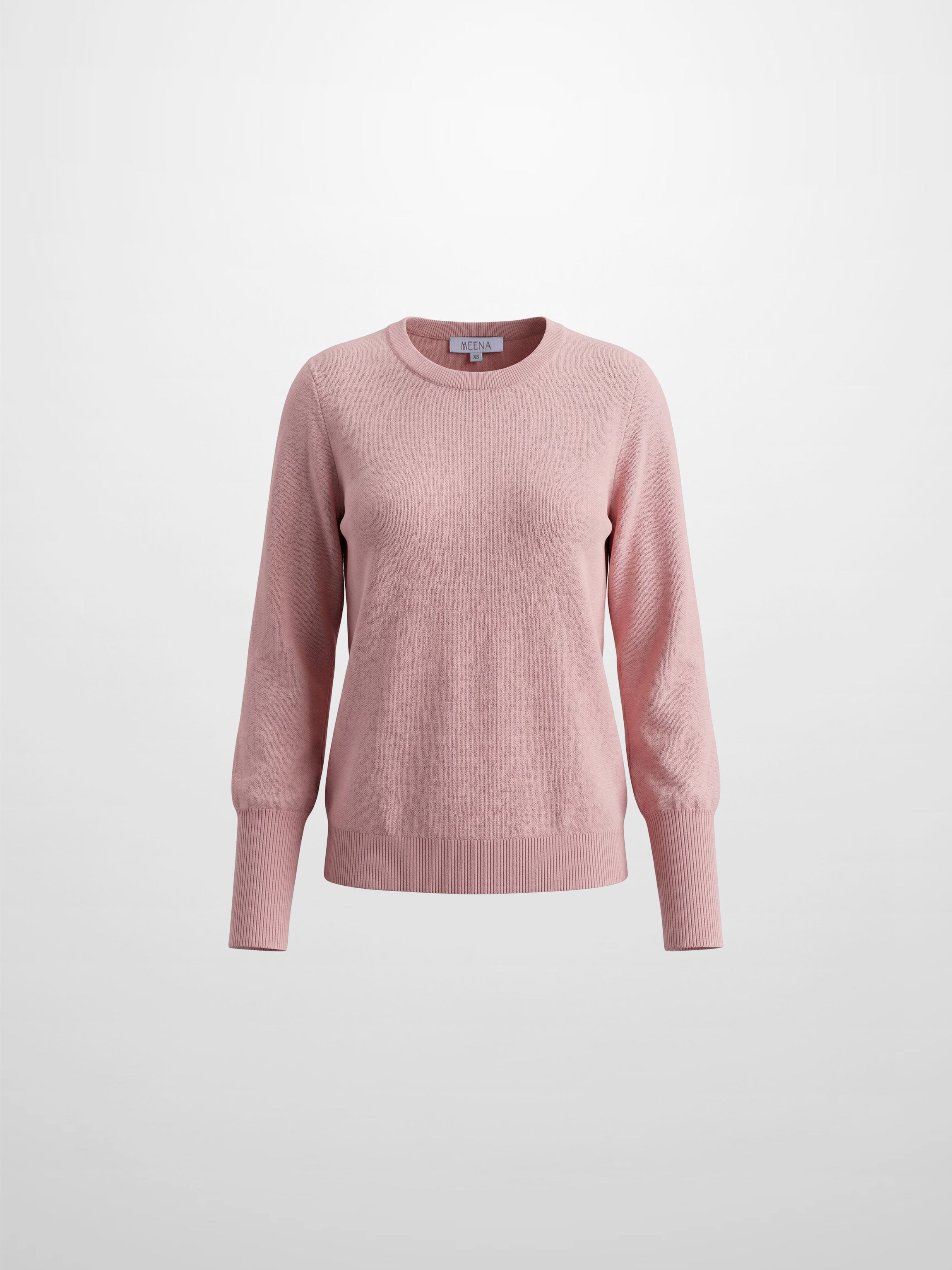High Cuff Crew Sweater-Mauve