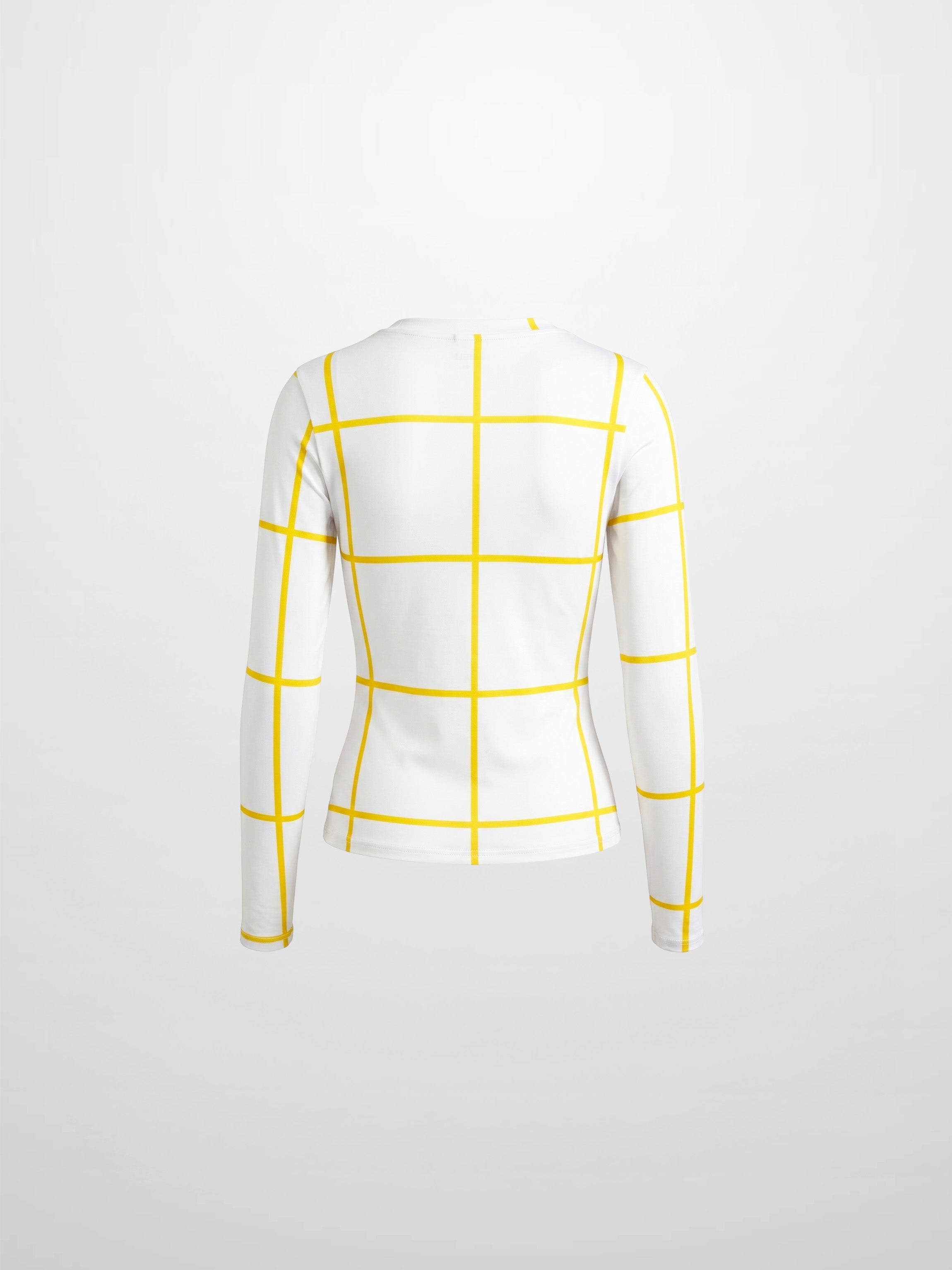 Basic Printed T-shirt-Floral Windowpane Yellow