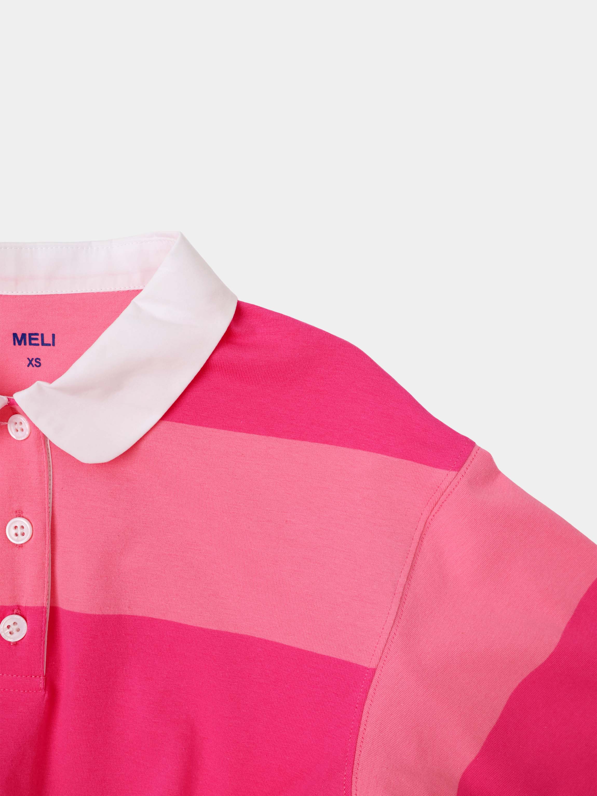Striped Tie Bottom T-Shirt-Pink