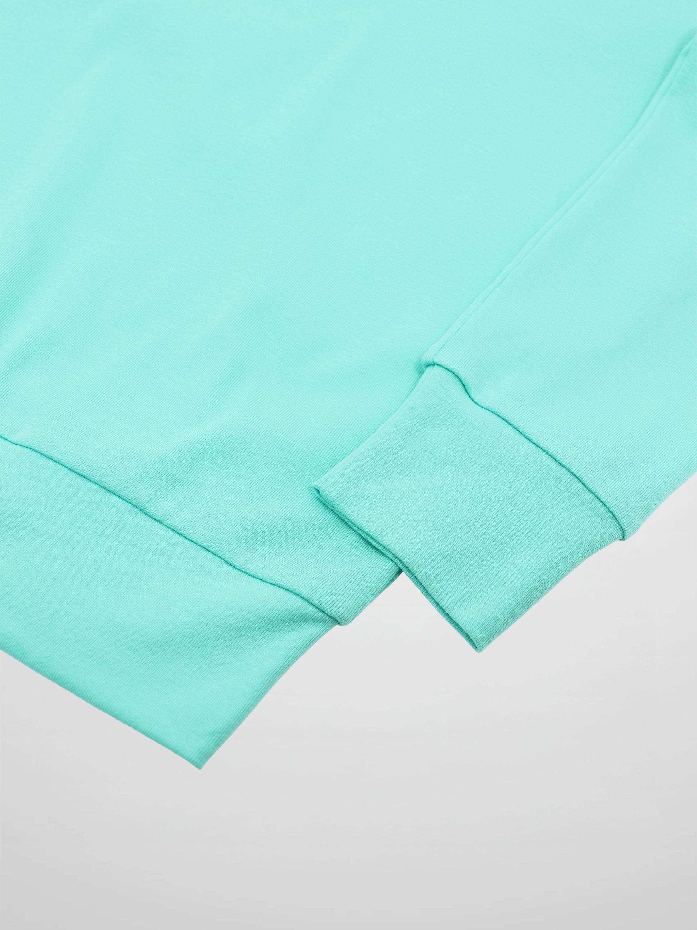 Collared Bomber Tee-Aqua