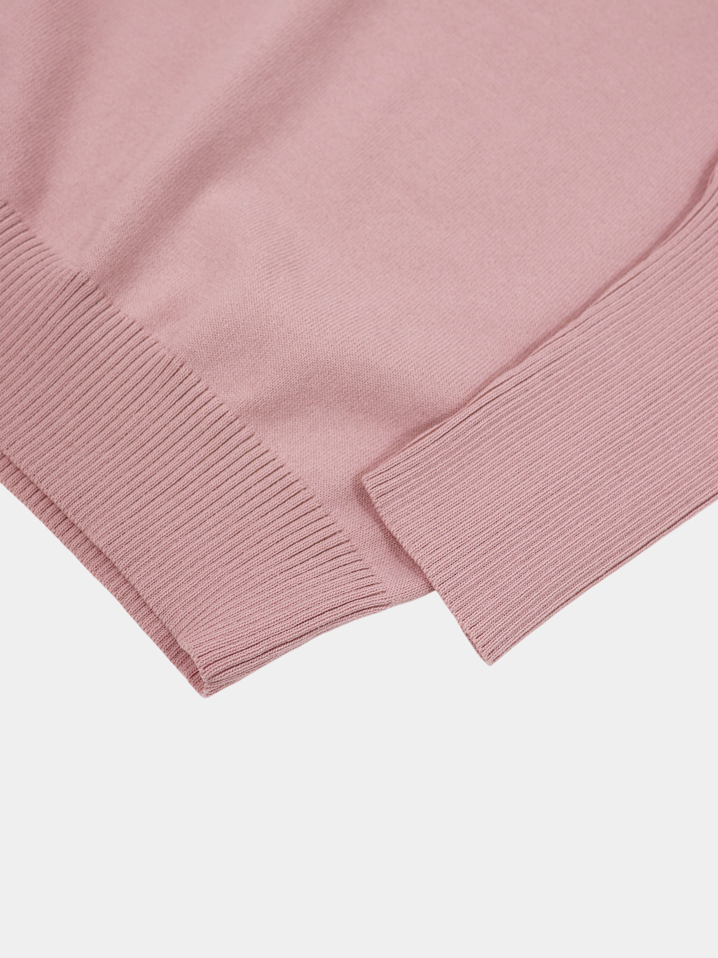 High Cuff Crew Sweater-Mauve