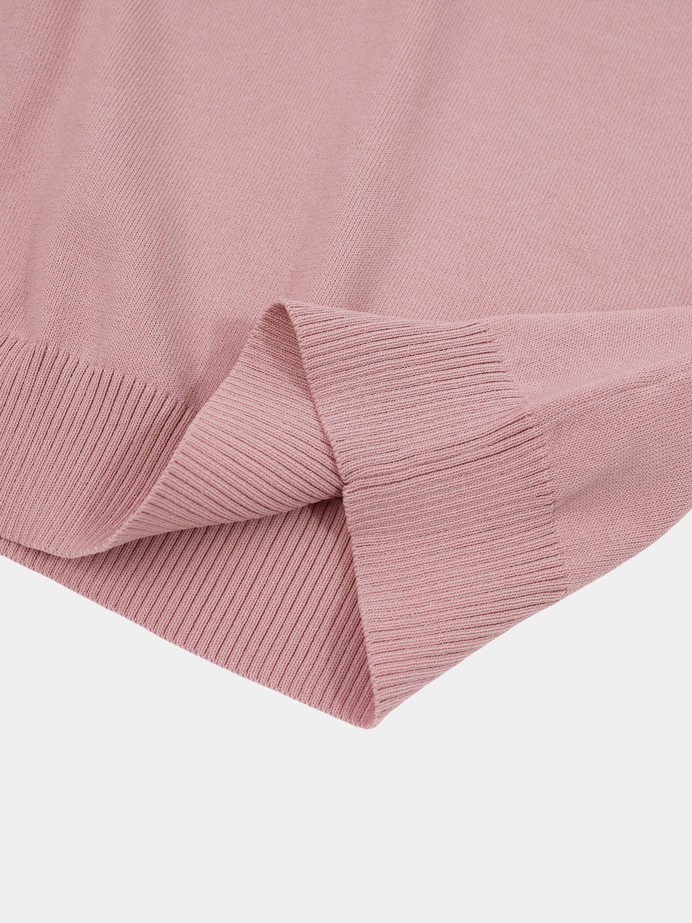 High Cuff Crew Sweater-Mauve
