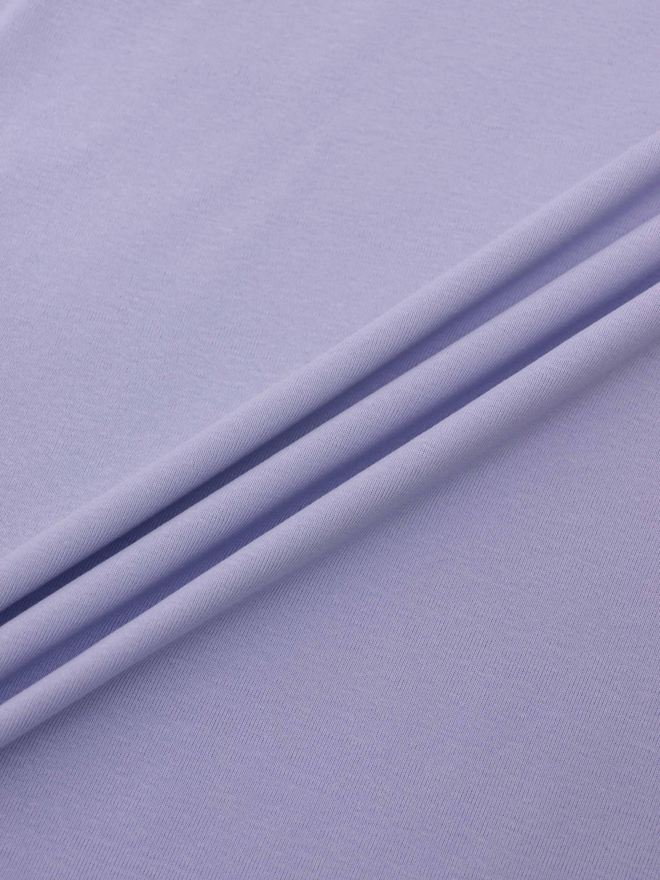 Collared High V T-Shirt-Light Blue