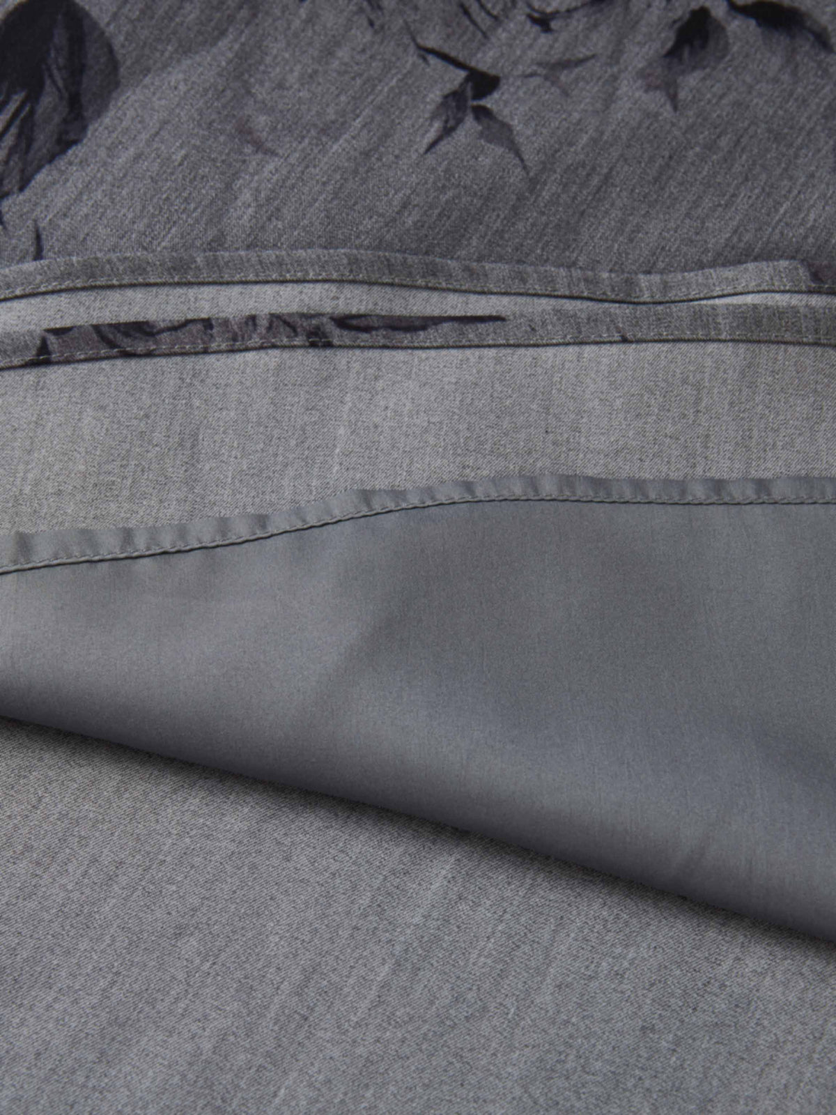 Side Button A-Line Skirt - Grey/Black Floral