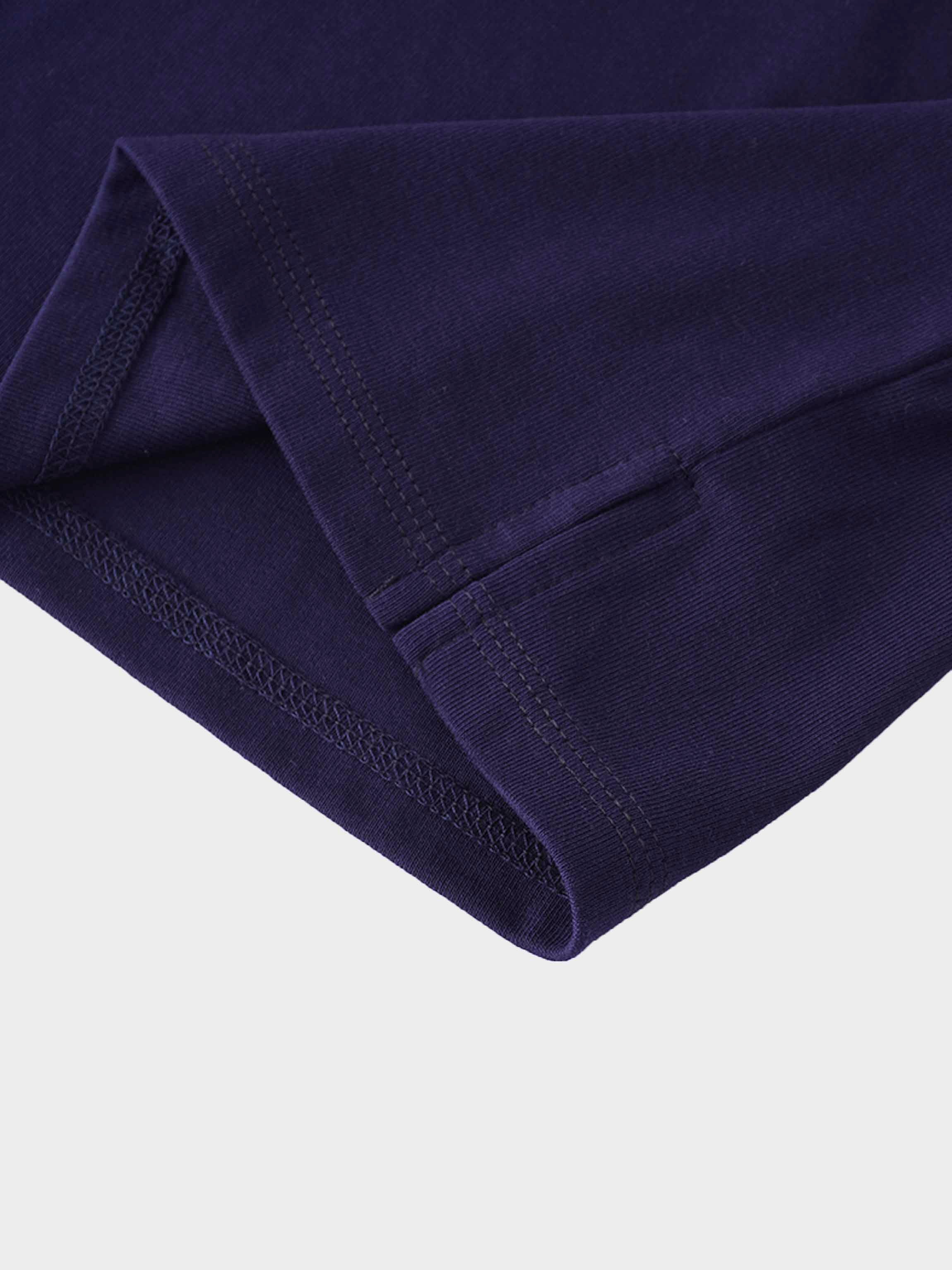 Basic T-Shirt Slip Dress-Navy