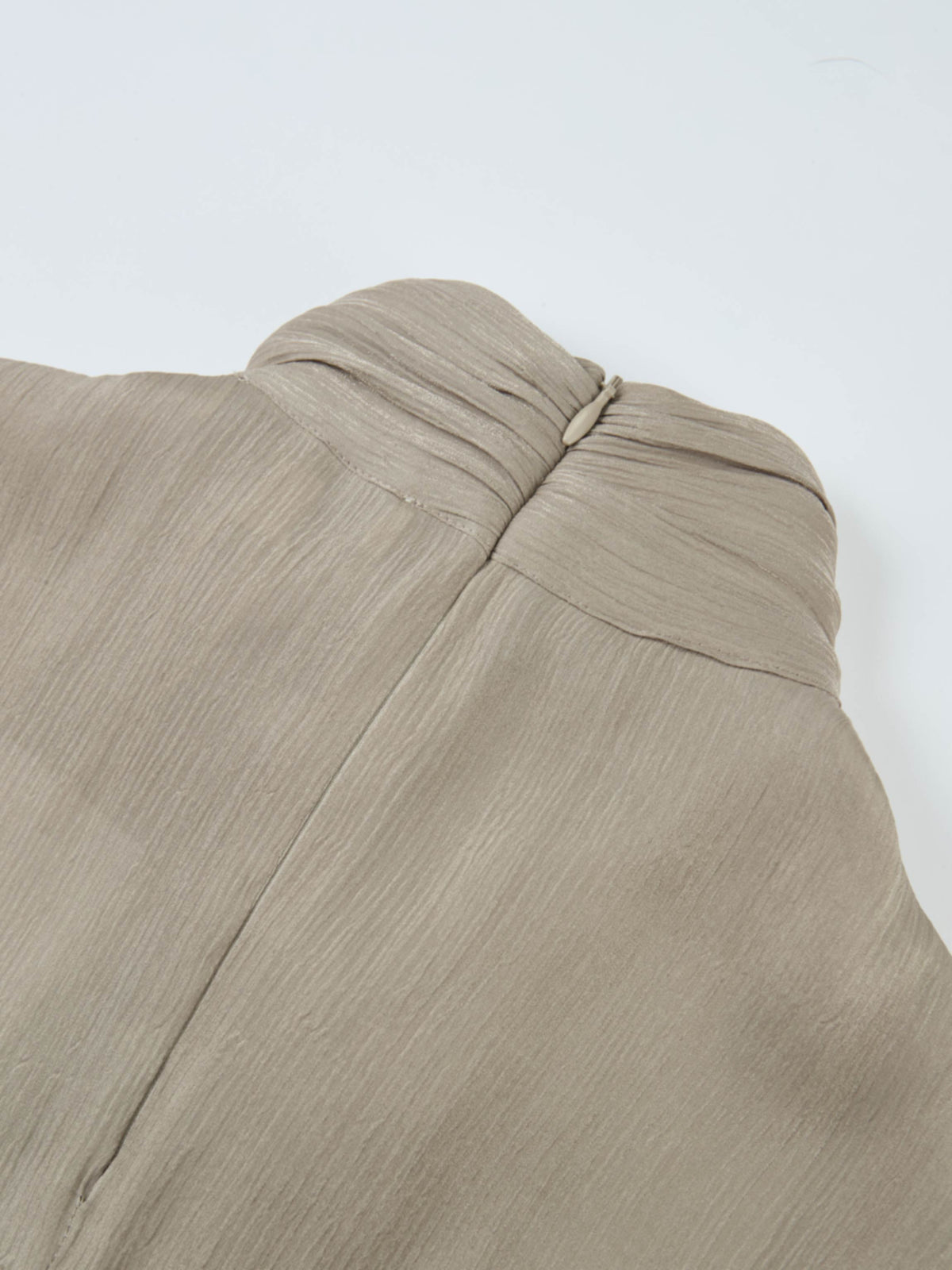 Textured Shimmer Center Bow Blouse - Grey