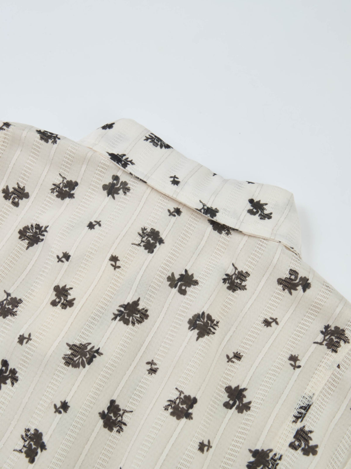 Black Floral Shimmer Blouse - Black Floral