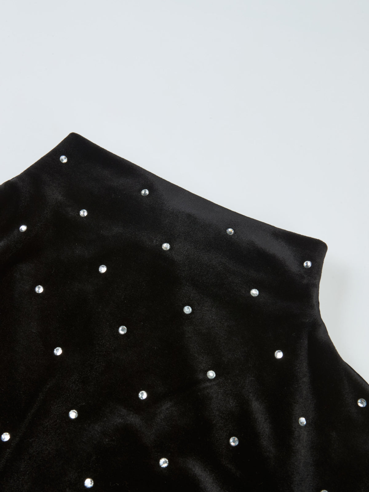 Rhinestone Embellished Dress - Black