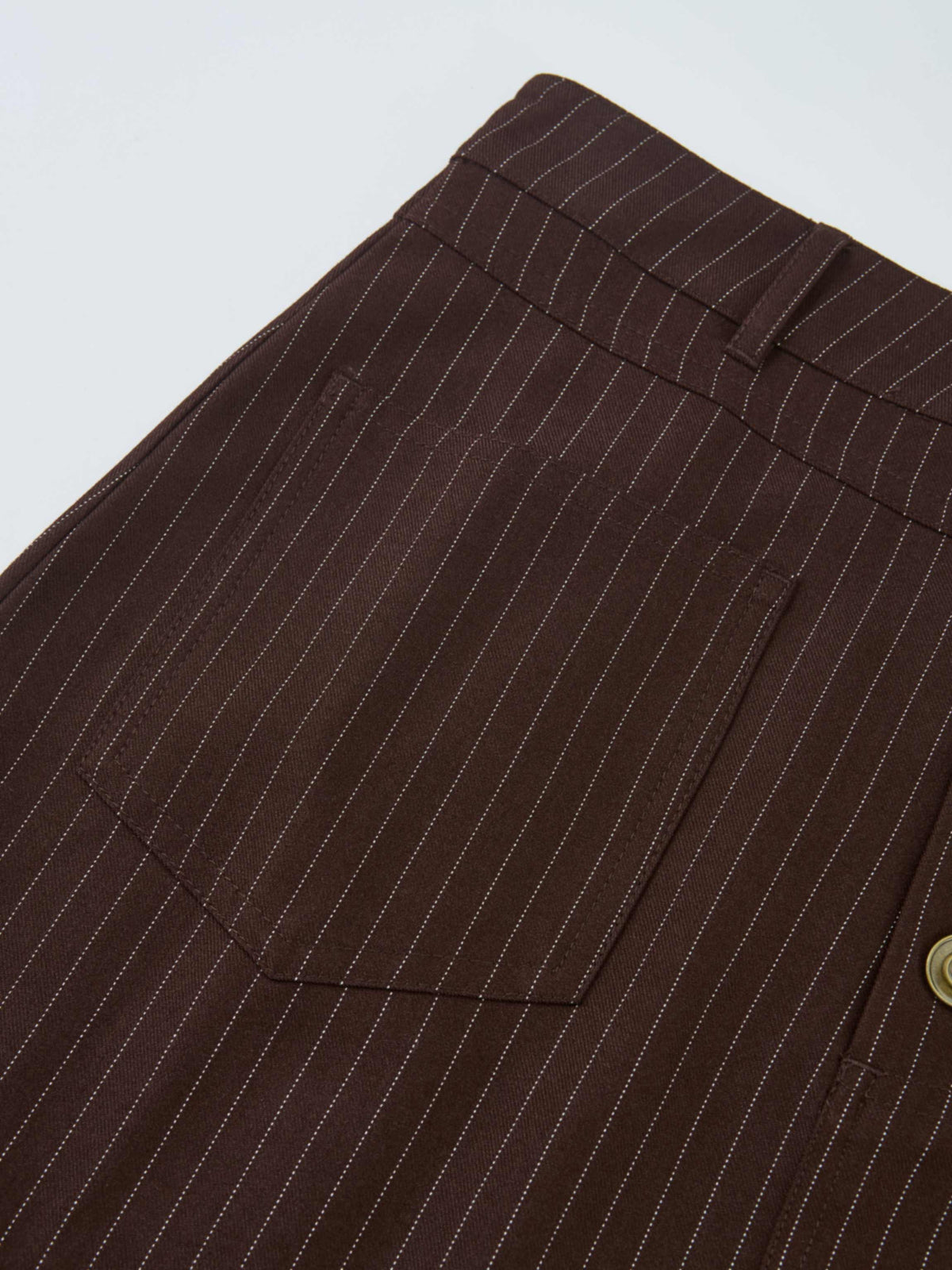 Front Pocket Button Skirt - Dark Brown