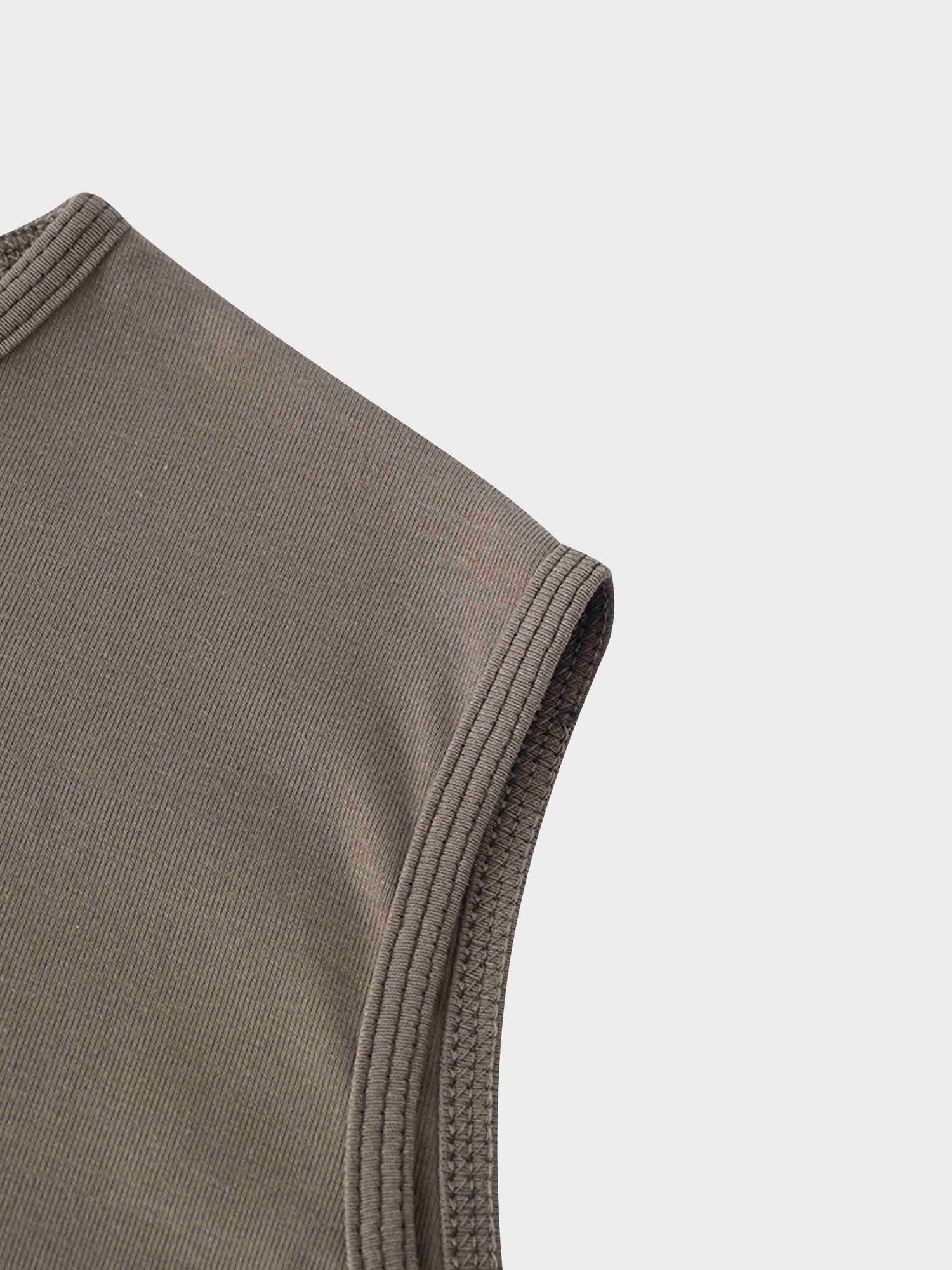 Basic T-Shirt Slip Dress-Olive