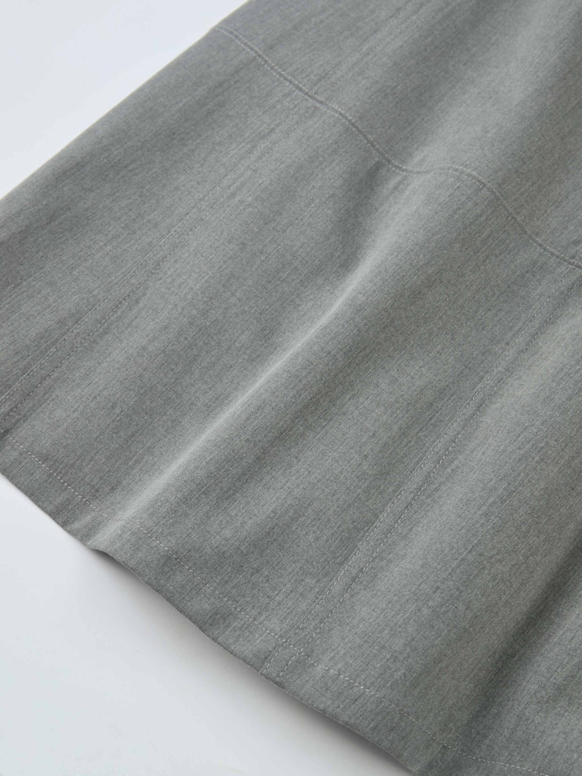 High Waisted Seamed Skirt - Grey