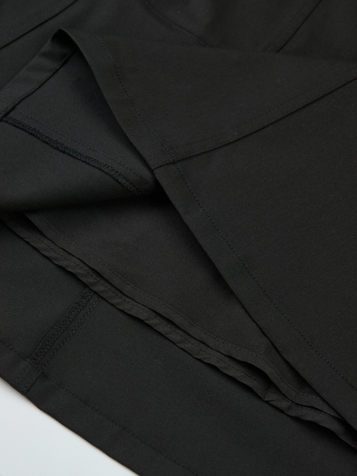 High Waisted Seamed Skirt - Black