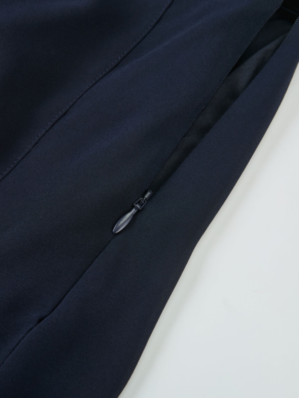Chiffon Stitched Down Pleated Skirt - Navy