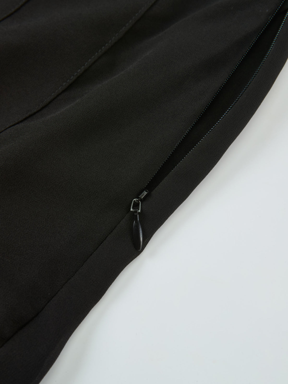 Chiffon Stitched Down Pleated Skirt - Black