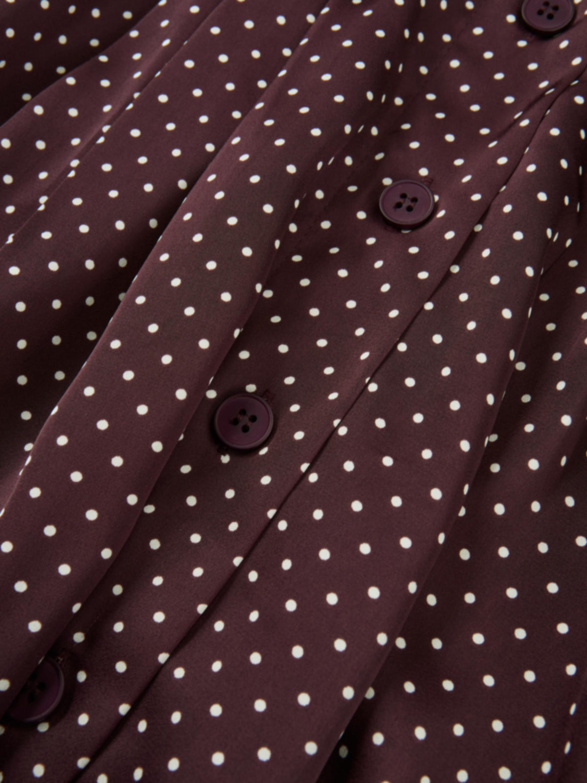 Mini Dot Double Belt Skirt - Burgundy