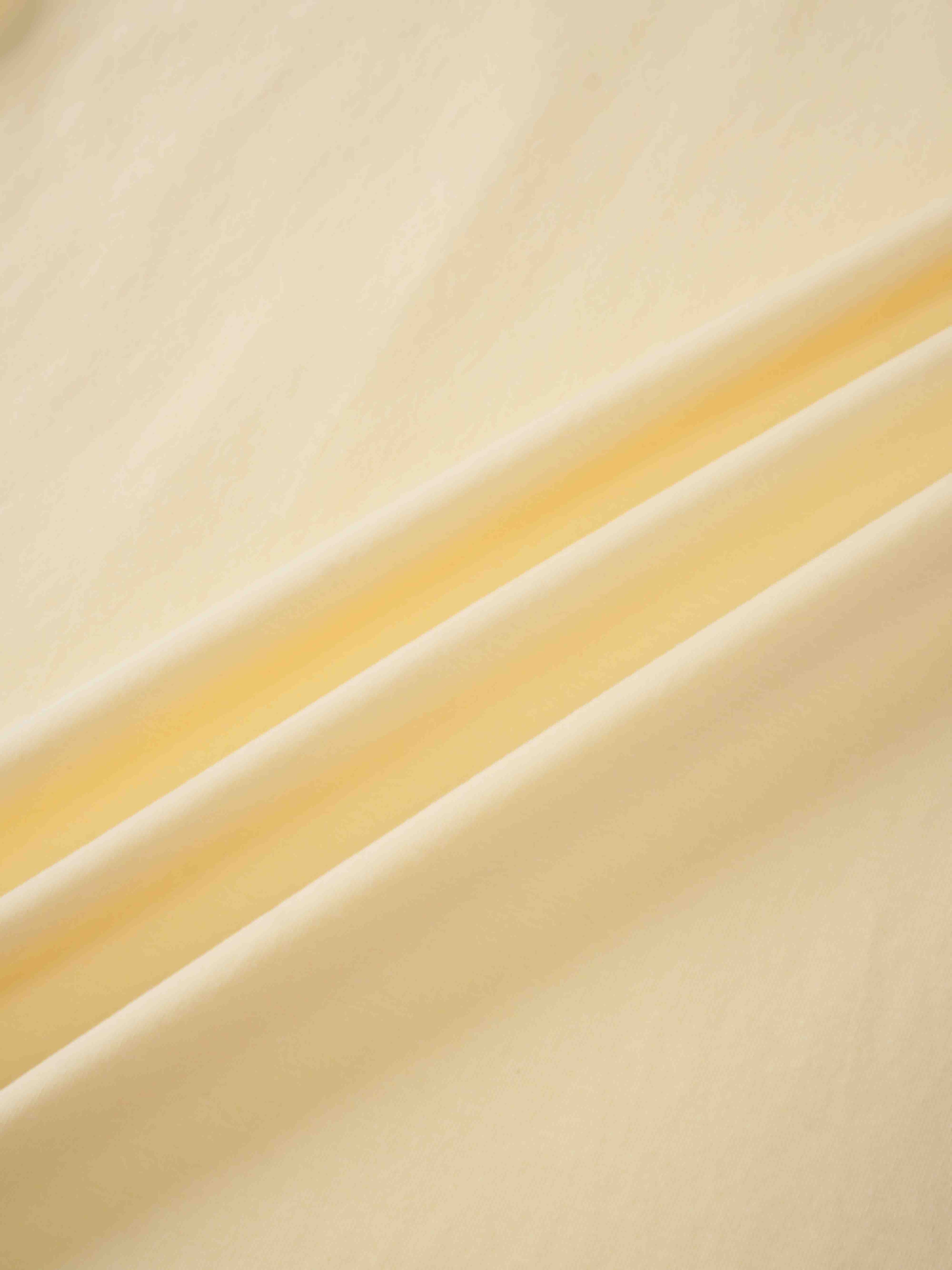 Oversized Rounded Hem T-Shirt-Yellow