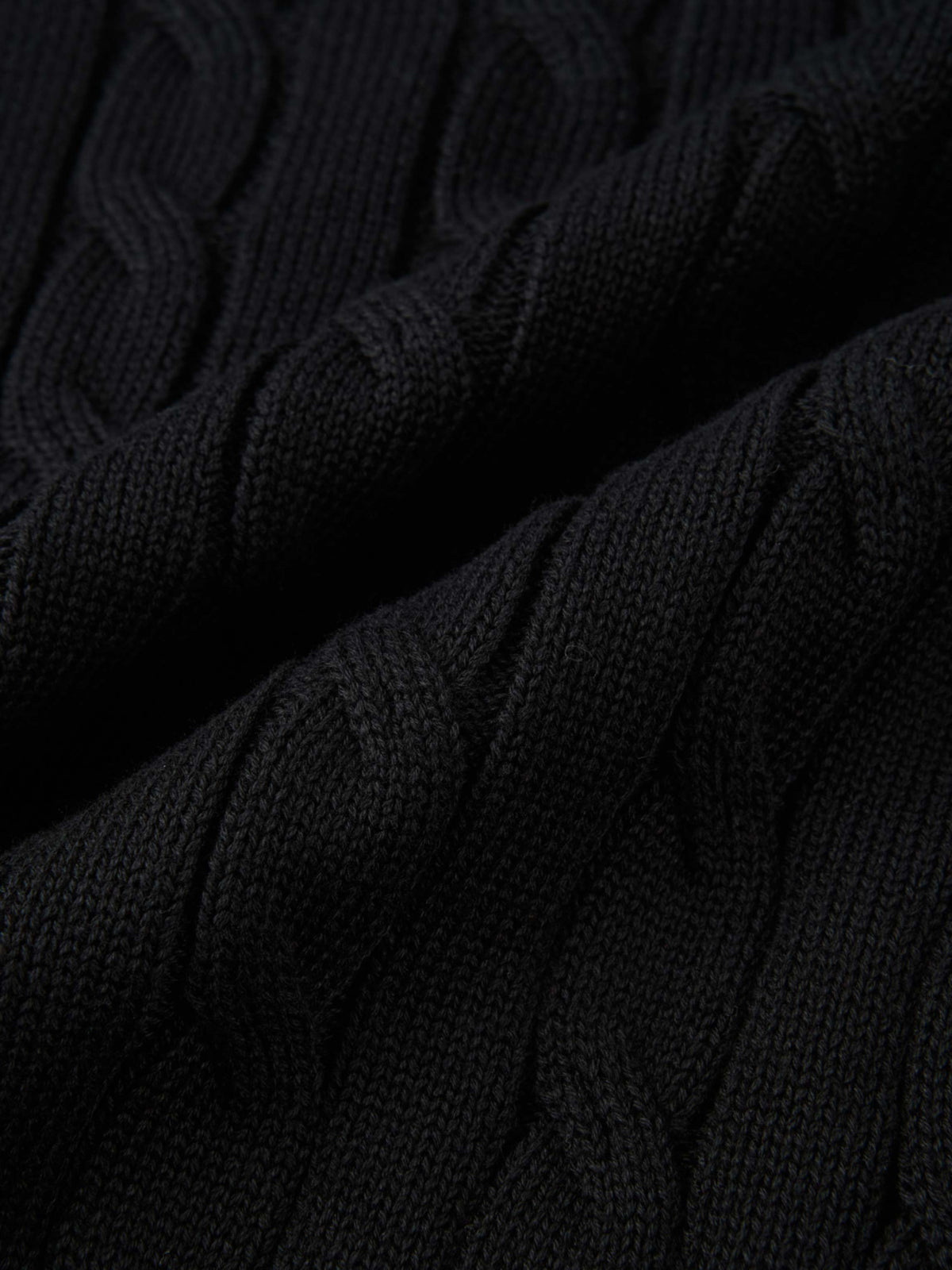 Embossed Cable Sweater - Navy