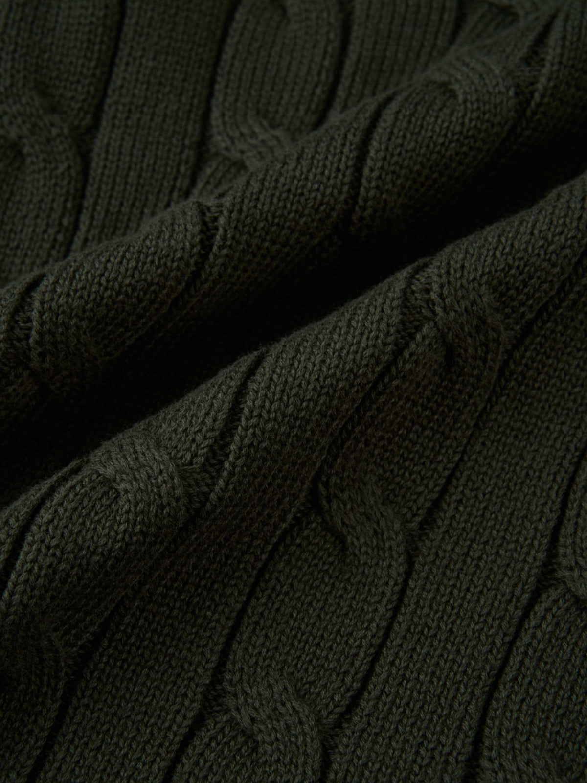 Embossed Cable Sweater - Green