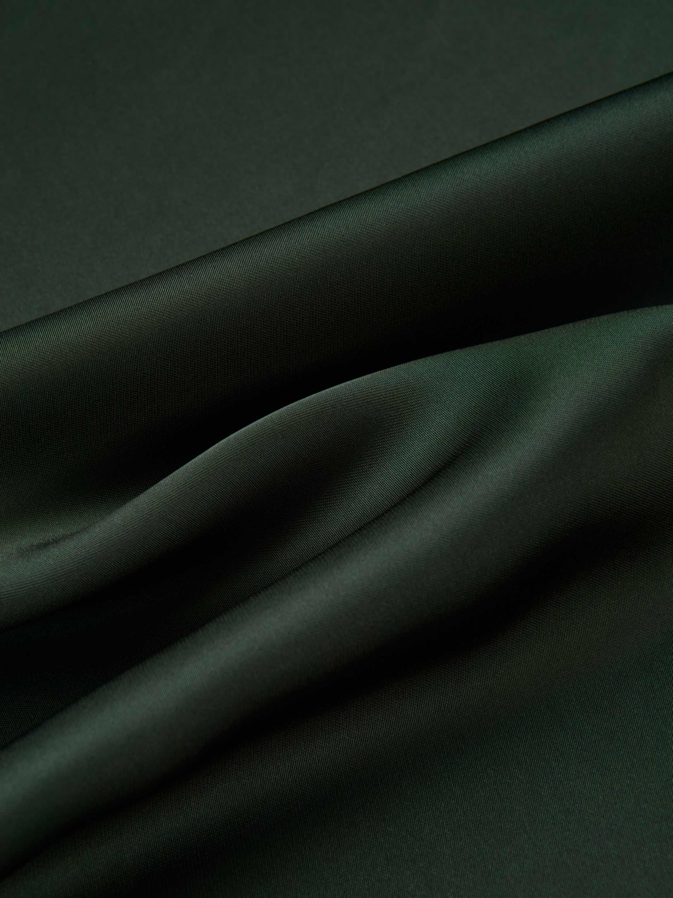 Solid Faux Satin Slip Skirt-Hunter Green