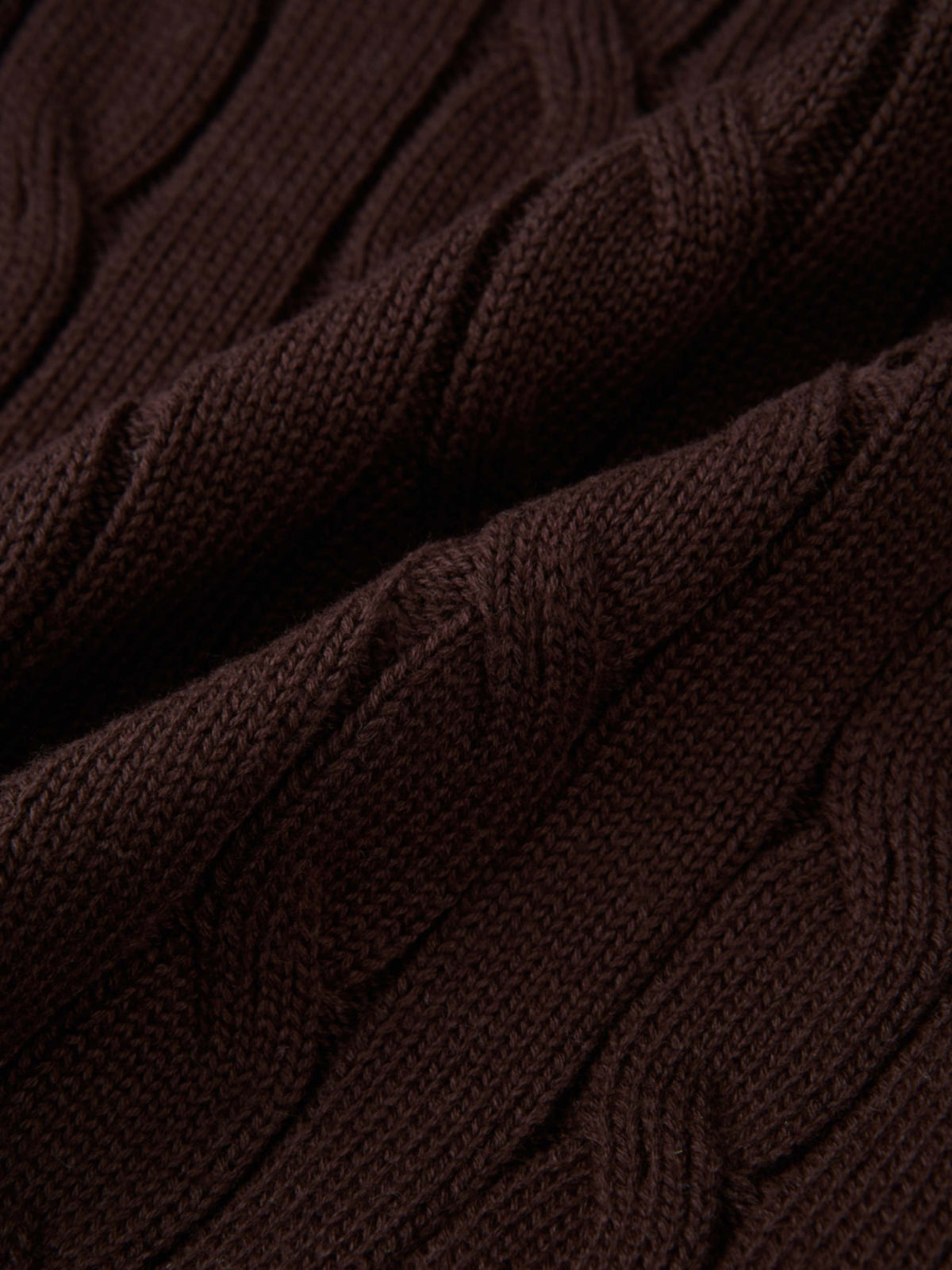 Embossed Cable Sweater - Brown