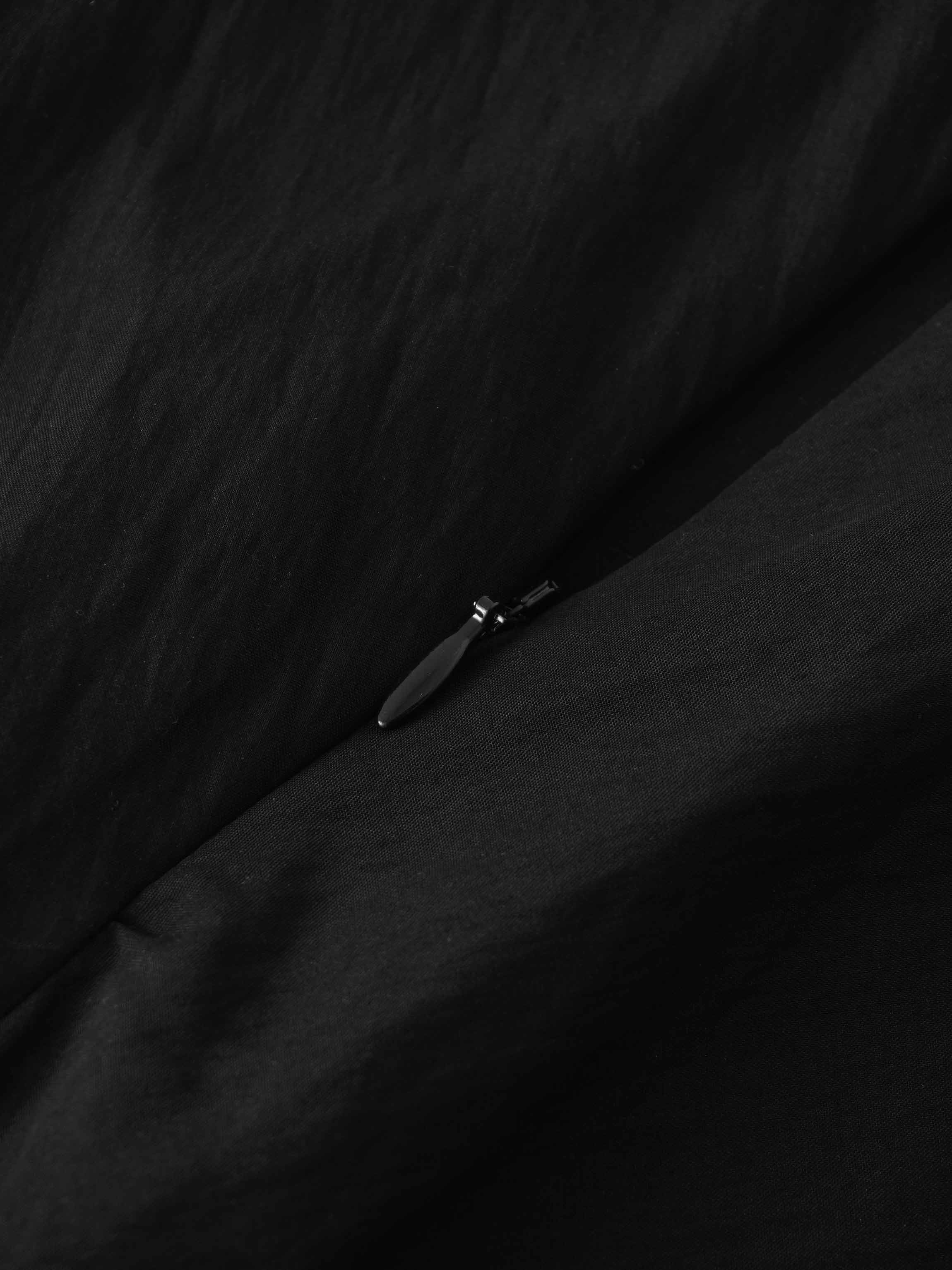 Crinkle Skirt 37"-Black