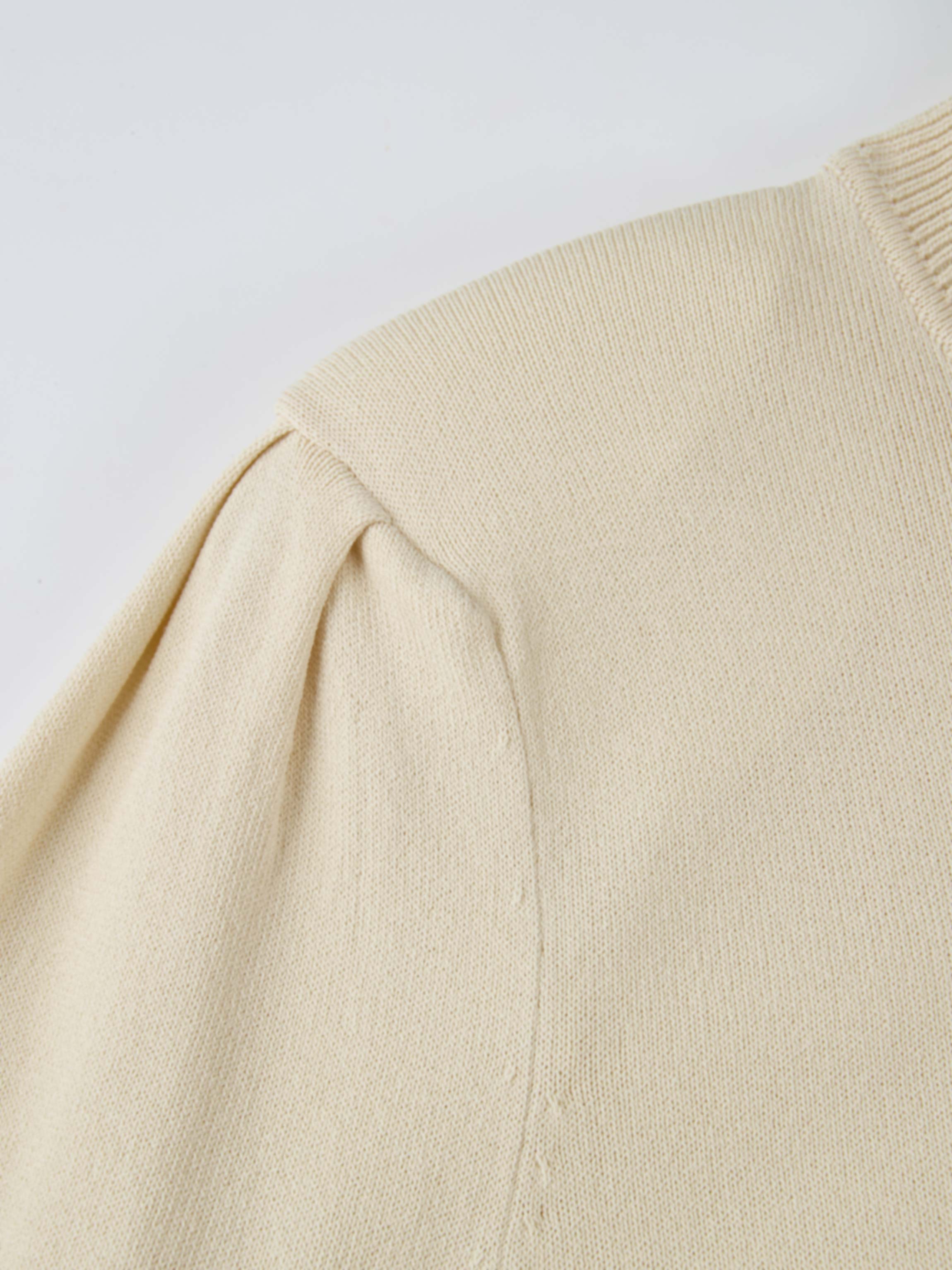 Shoulder Detail Turtleneck - Cream