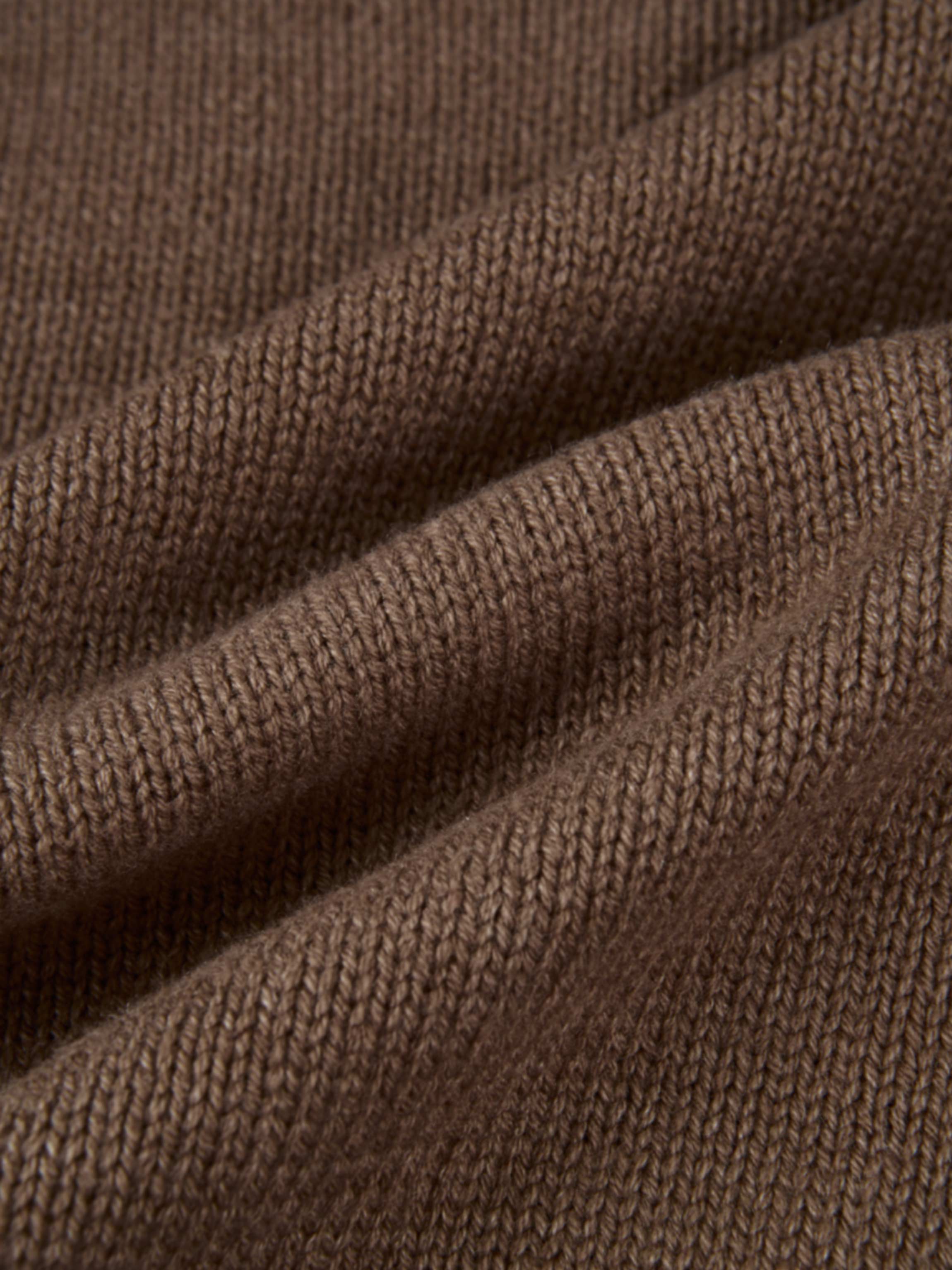 Front Cable Crop Turtleneck Sweater - Warm Taupe