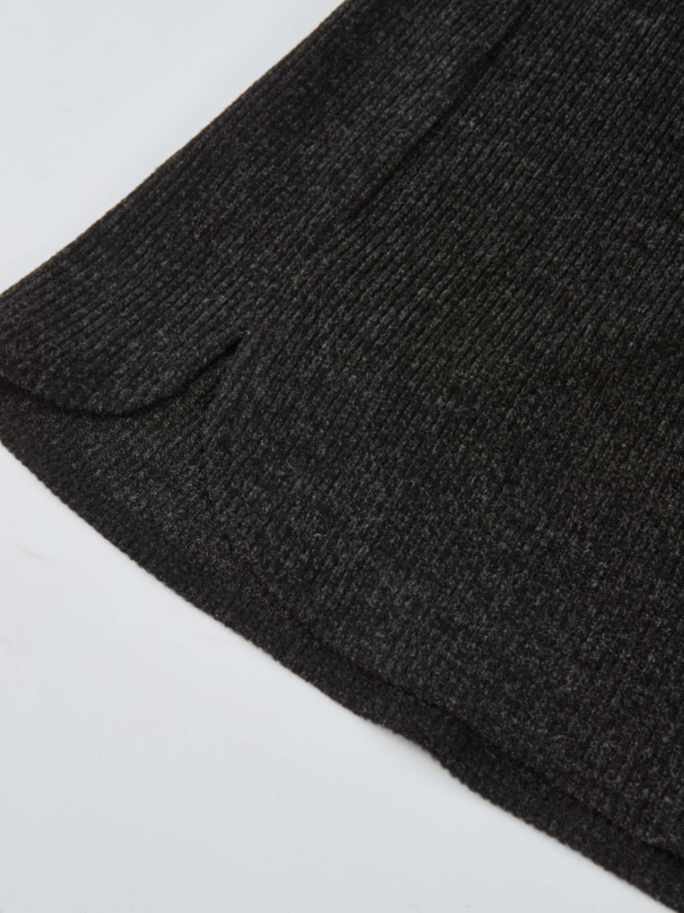 Soft Ribbed Shirtdress - Charcoal Grey