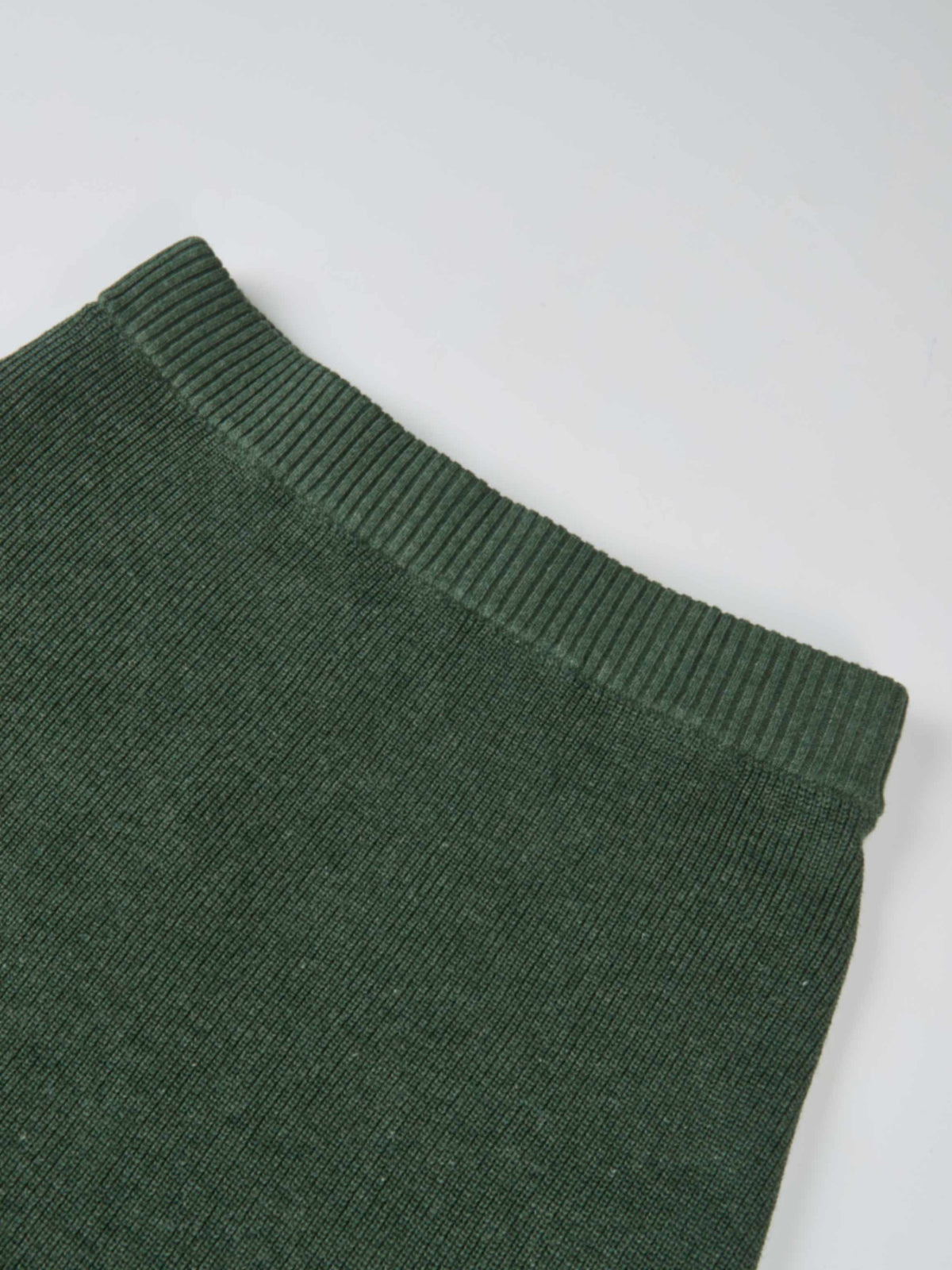 Knit A-Line Skirt - Green