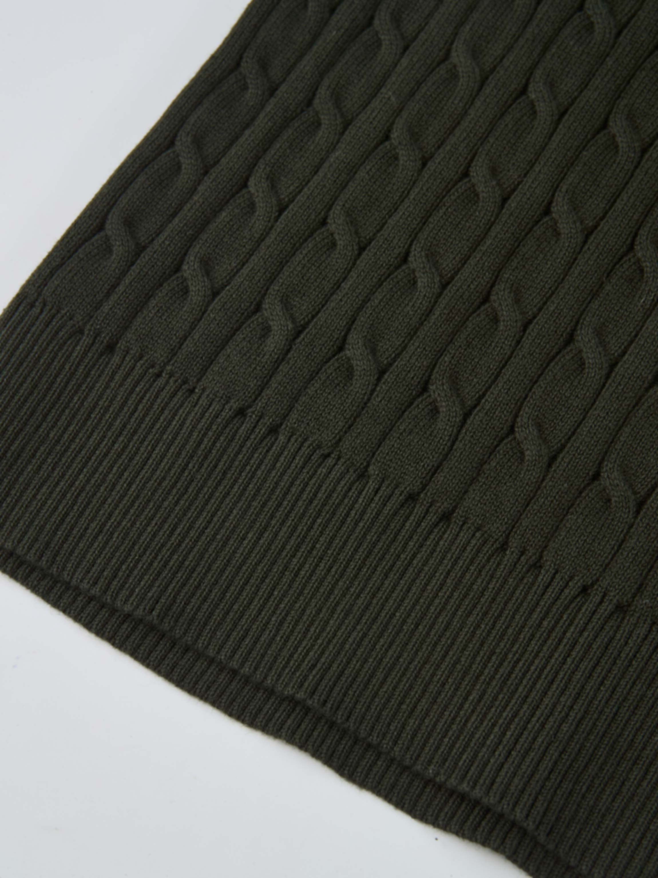 Collared Cable Sweater - Green