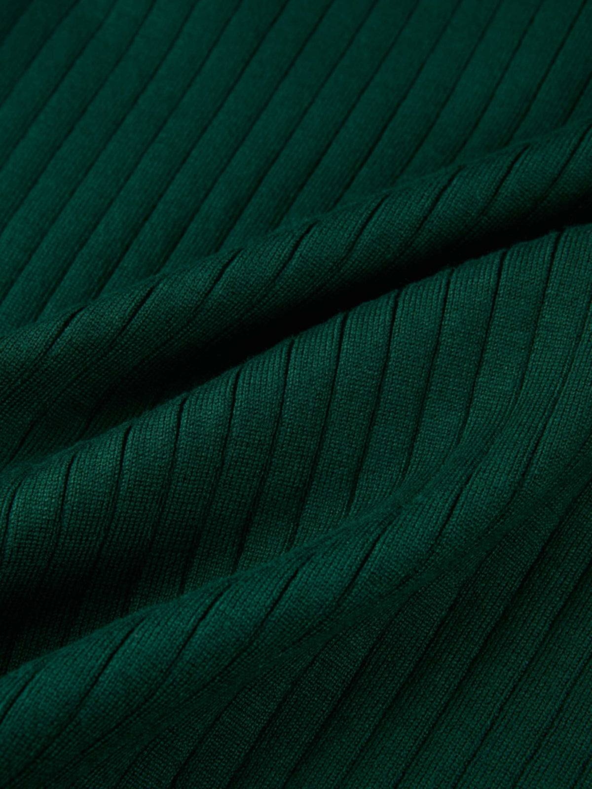 Ribbed Polo Sweater - Green/Grey Stripe