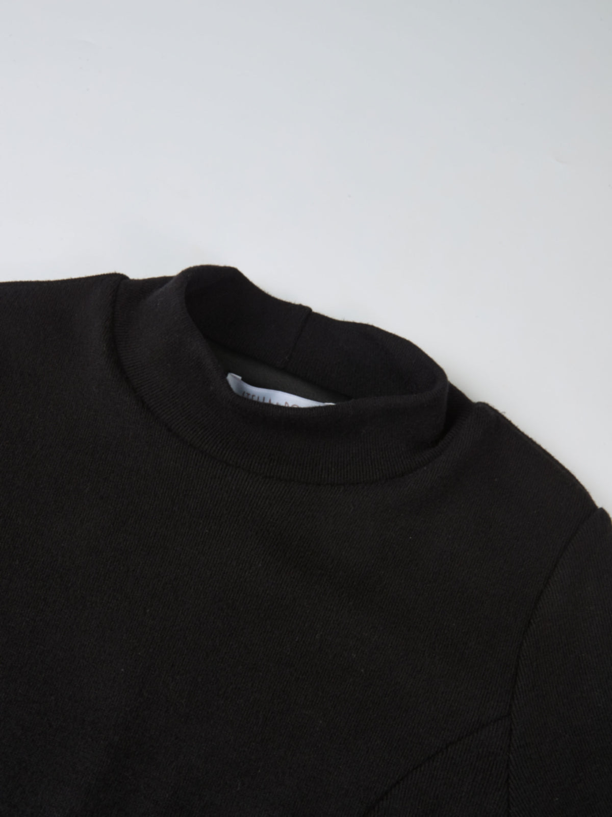 Sleeve Detail Princess Style Knit Dress - Black