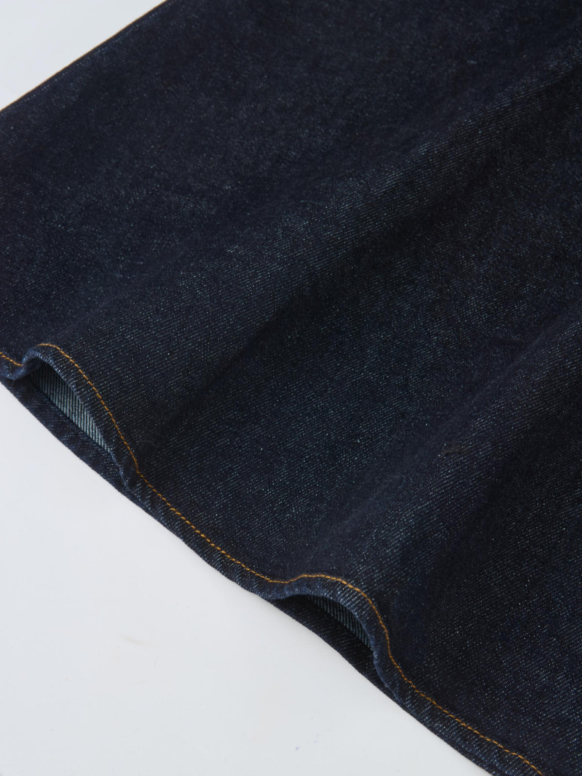 Curved Yoke Aline Denim Skirt - Blue