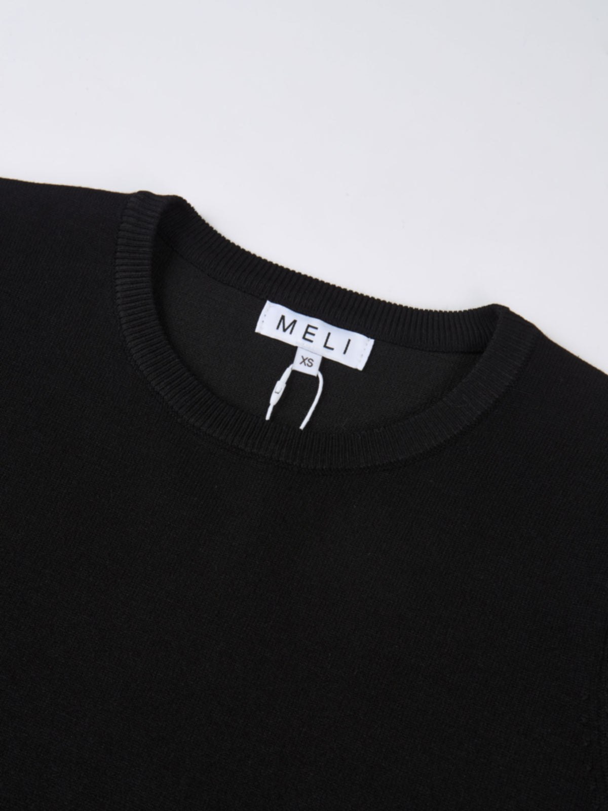 Basic Knit Crew Sweater - Black
